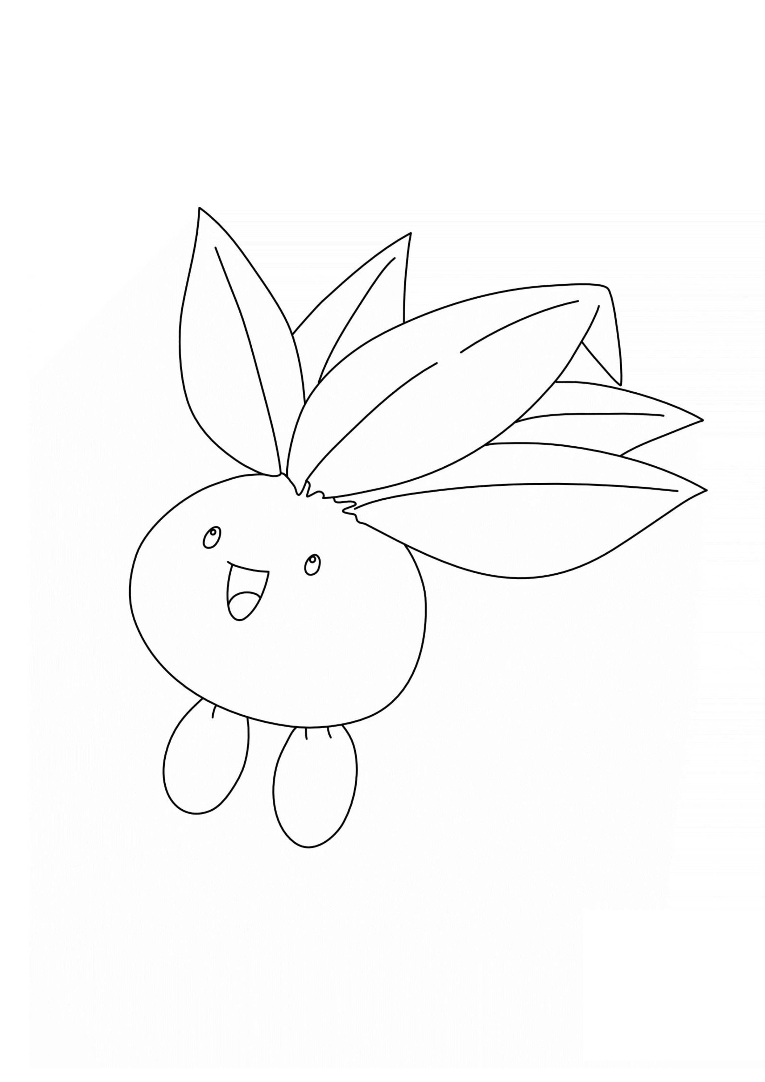 Página para colorear Oddish (A4) para imprimir
