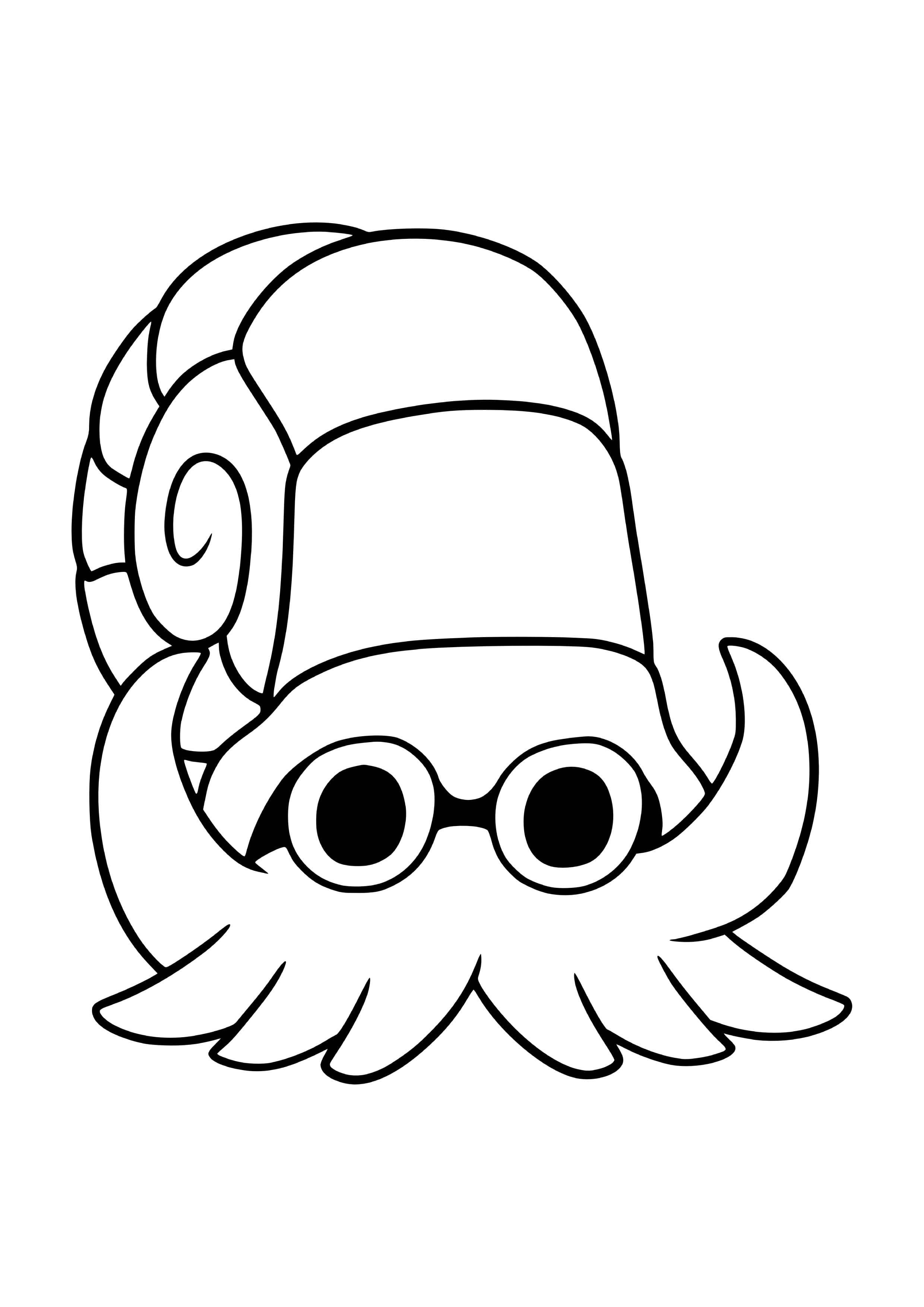 Página para colorear Omanyte (A4) para imprimir