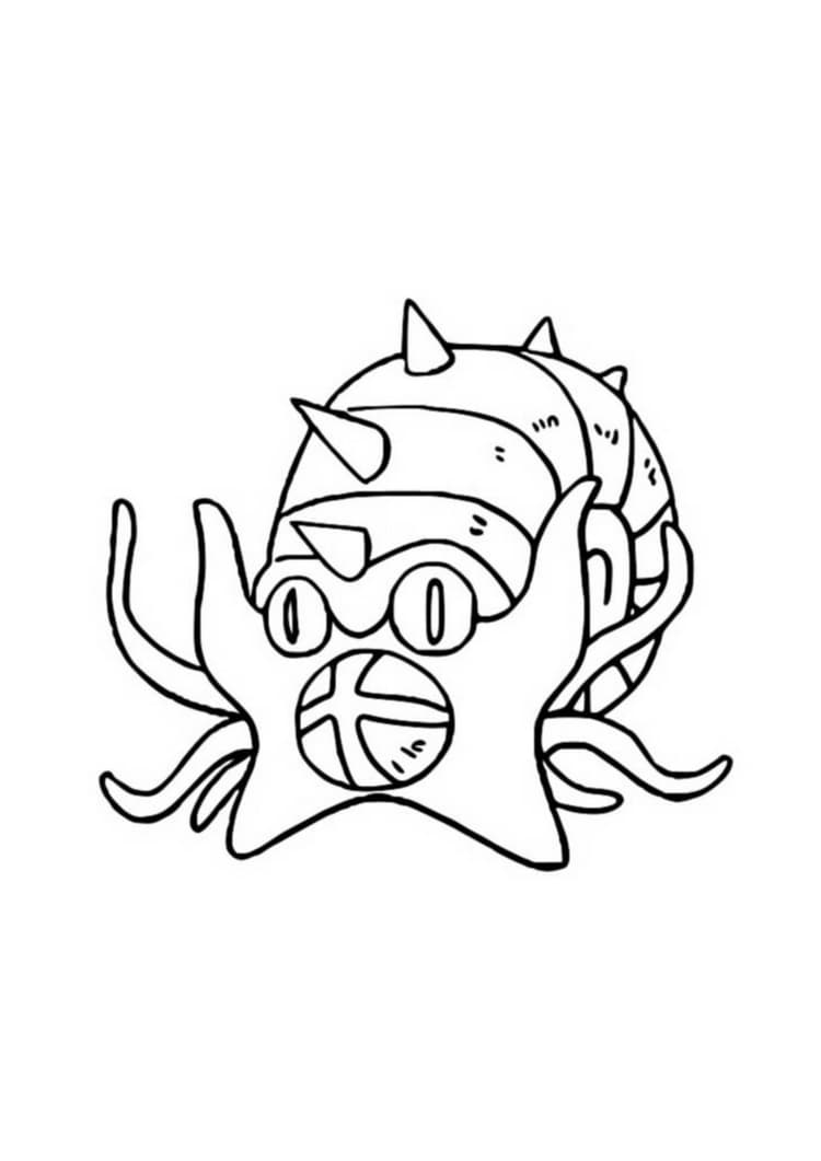 Página para colorear Omastar (A4) para imprimir