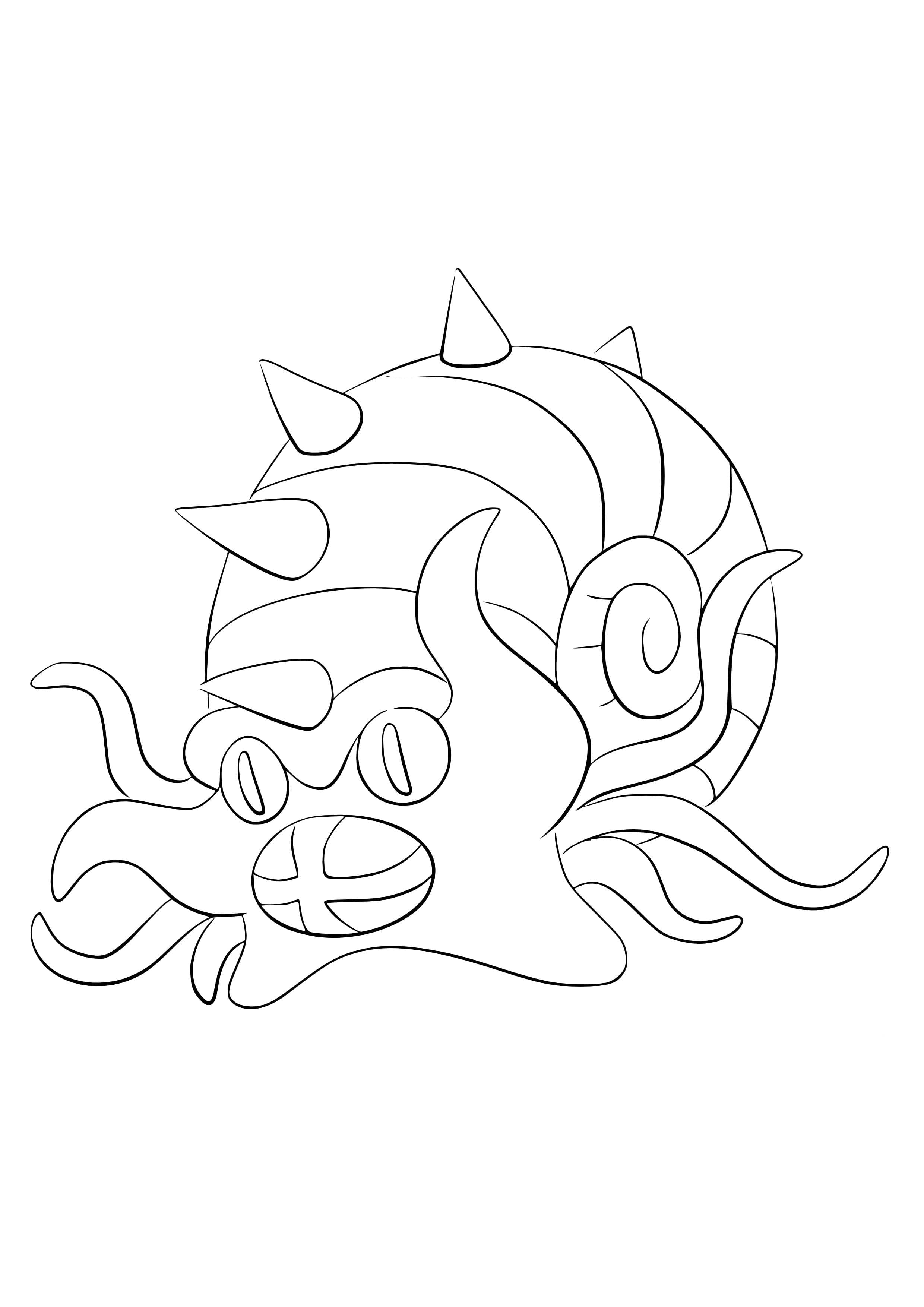 Página para colorear Omastar (A4) para imprimir