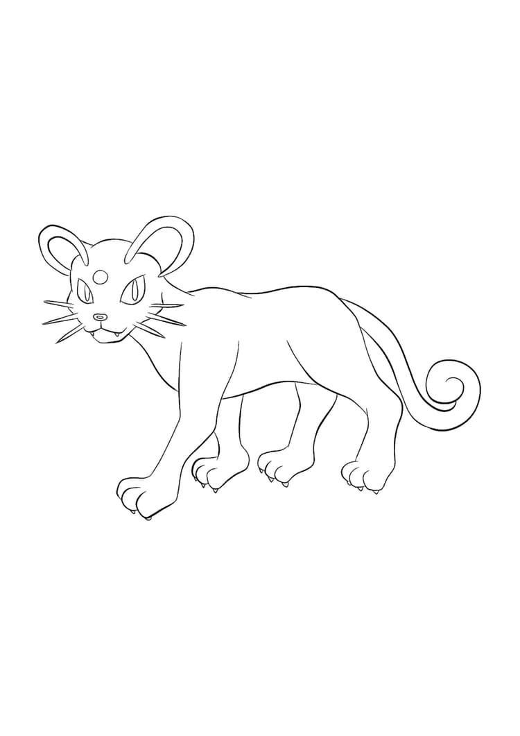 Página para colorear Persian (A4) para imprimir