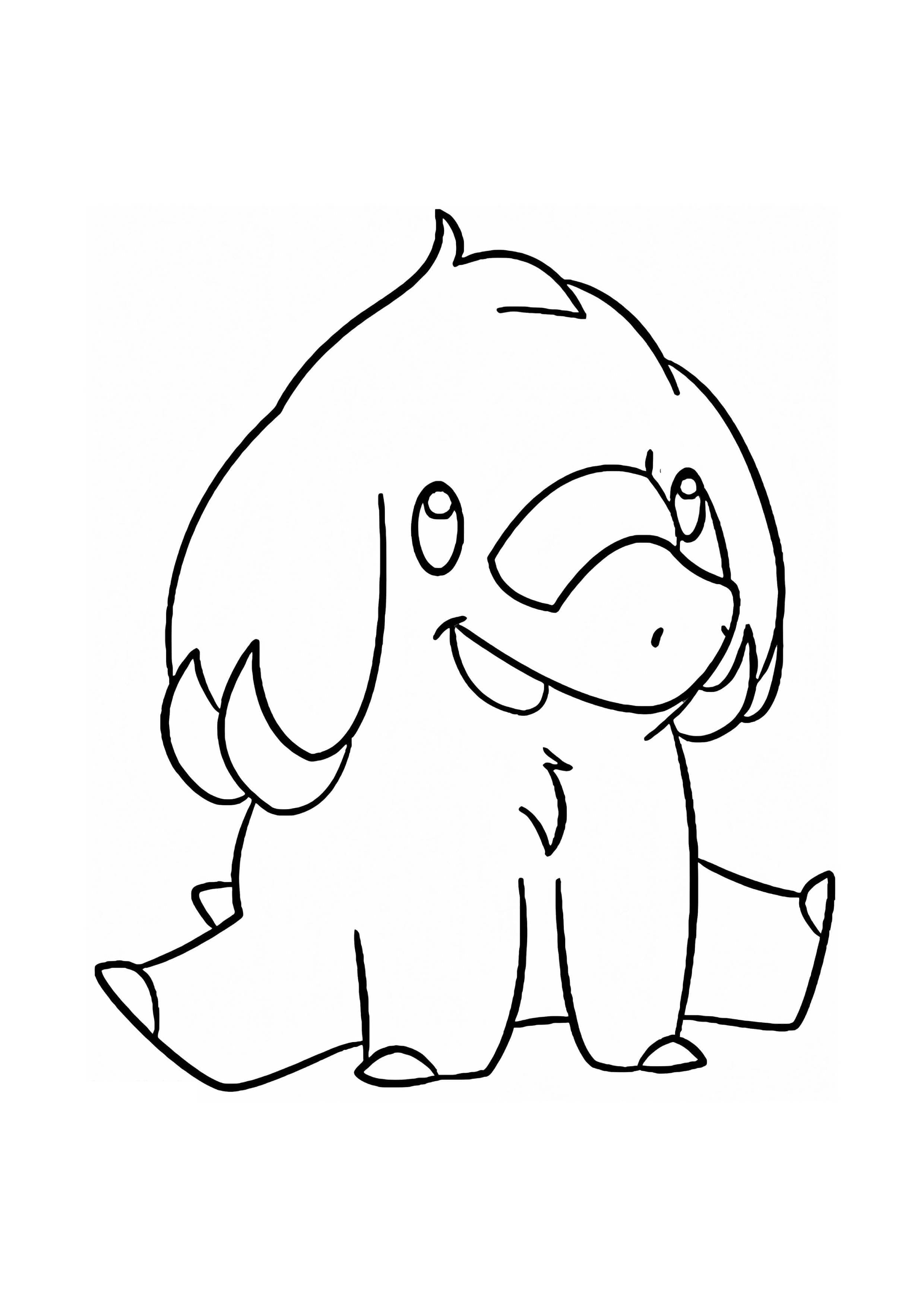 Página para colorear Phanpy (A4) para imprimir