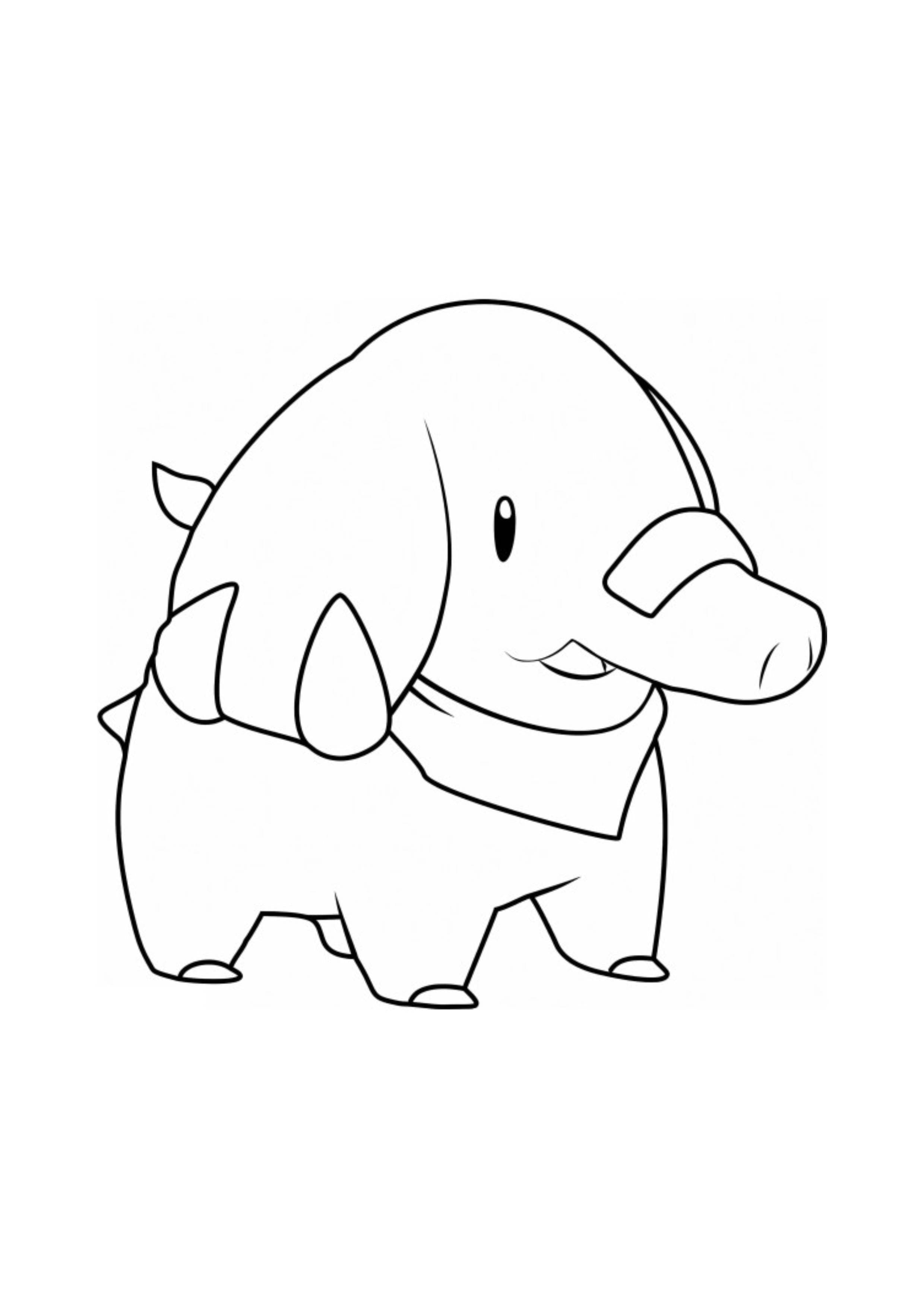 Página para colorear Phanpy (A4) para imprimir