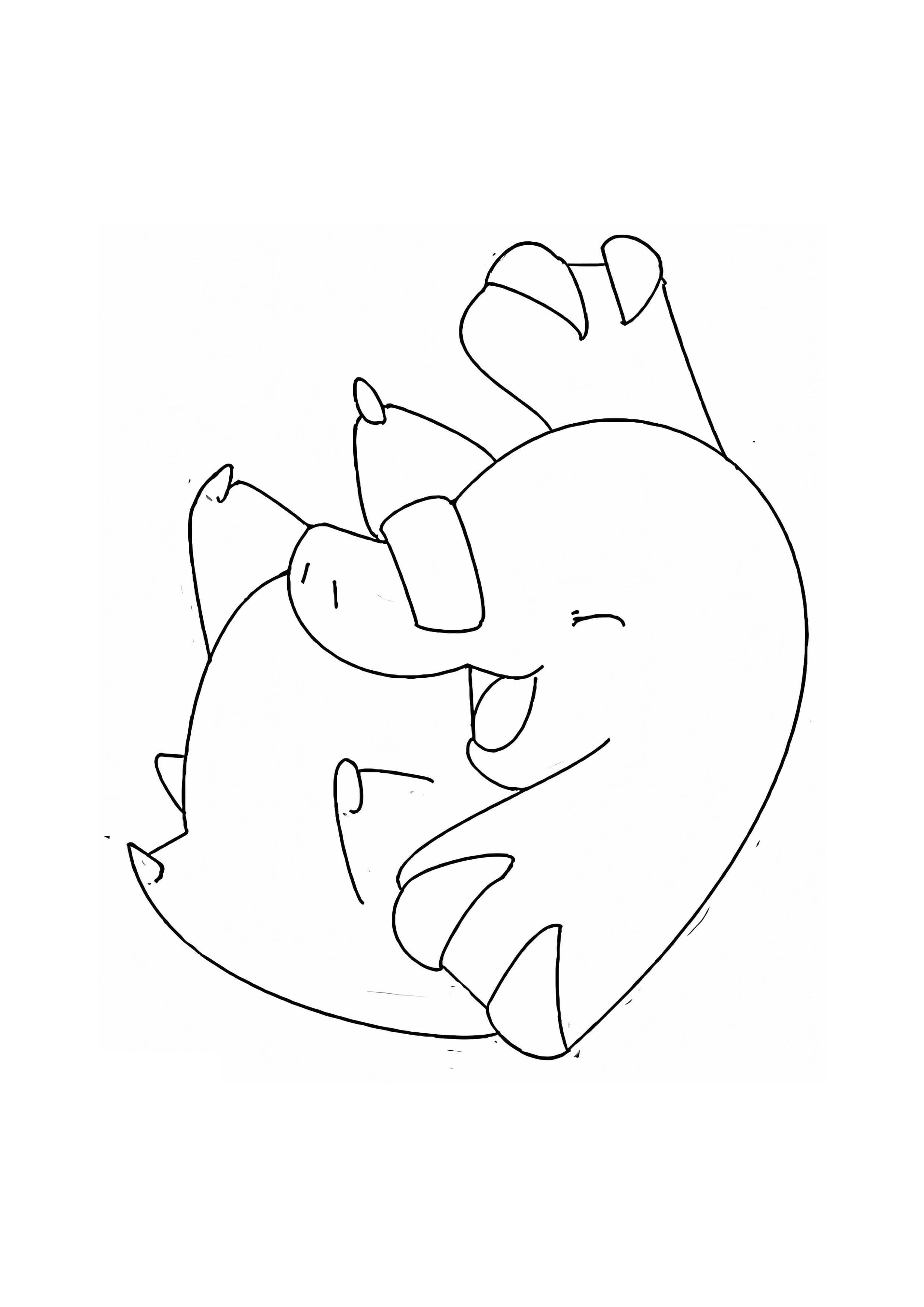 Página para colorear Phanpy (A4) para imprimir