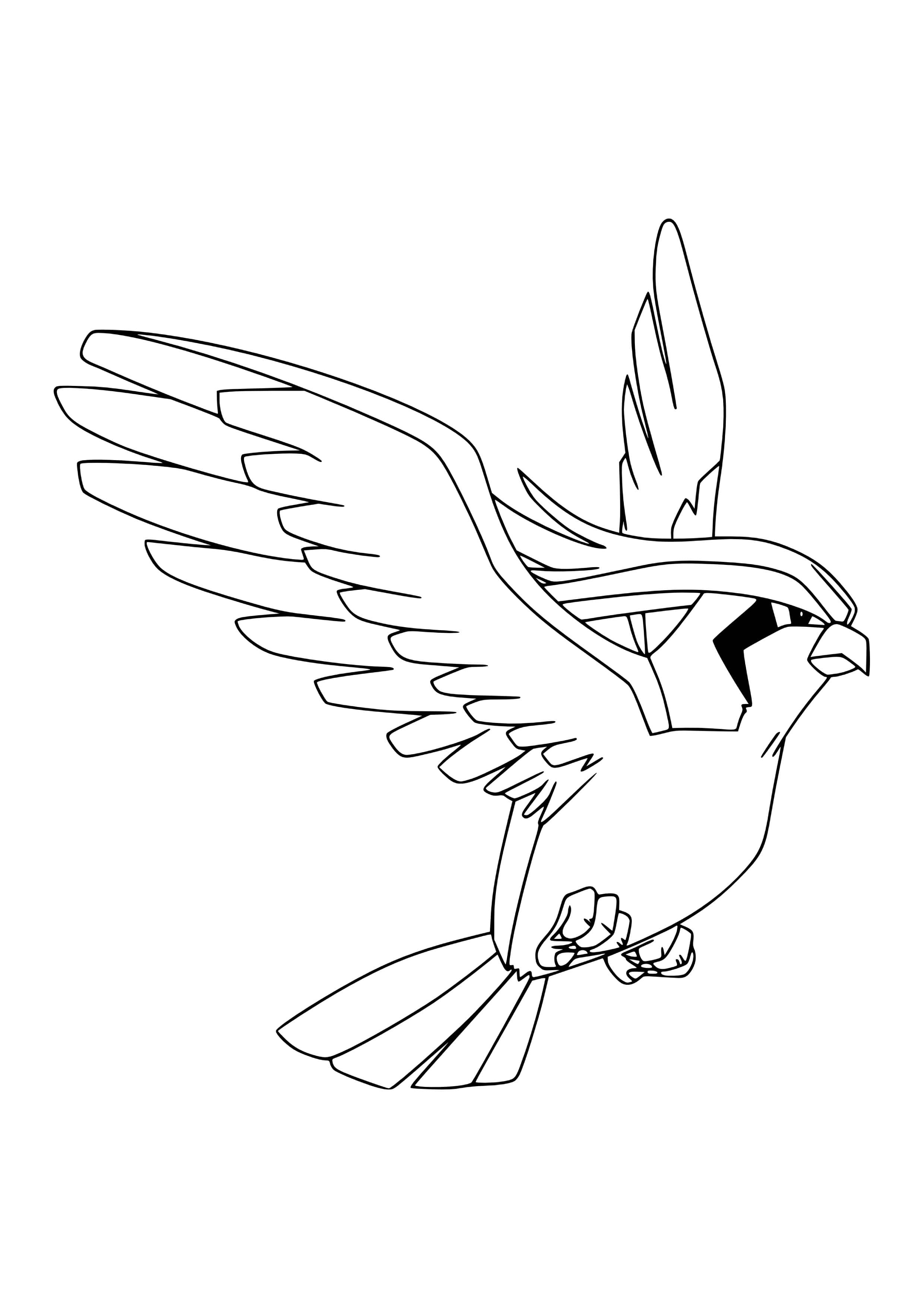 Página para colorear Pidgeot (A4) para imprimir