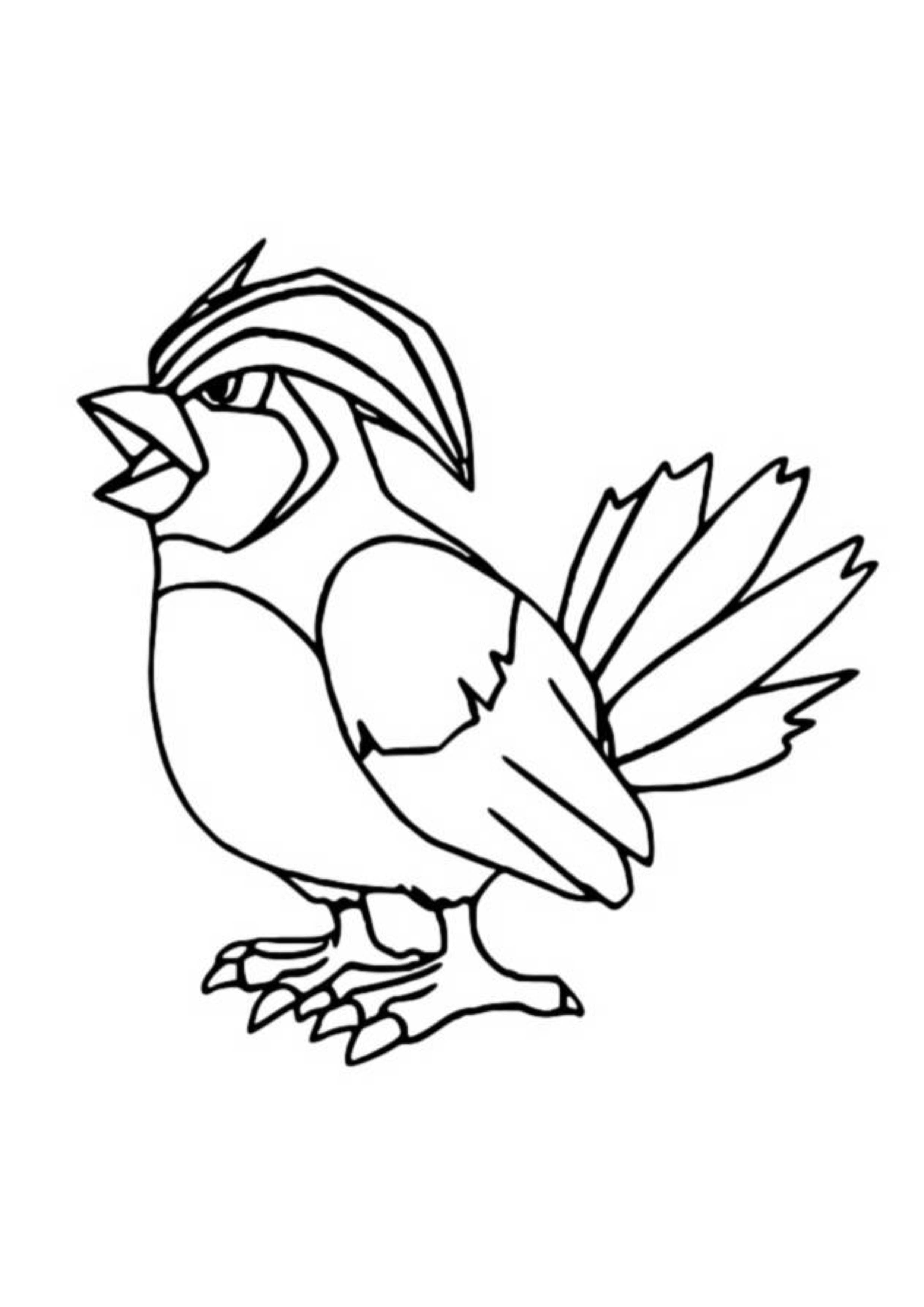 Página para colorear Pidgeotto (A4) para imprimir
