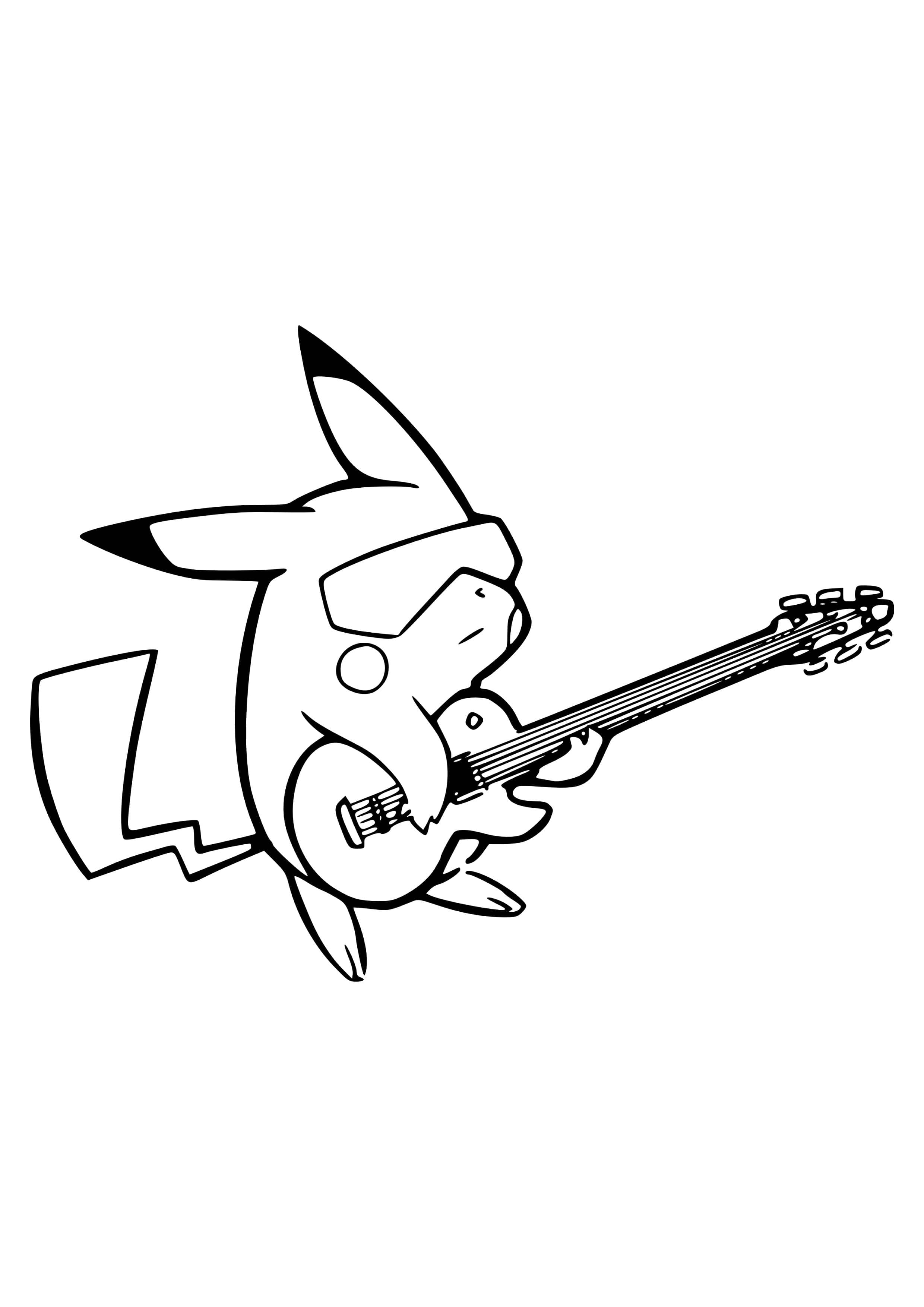 Página para colorear Pikachu (A4) para imprimir