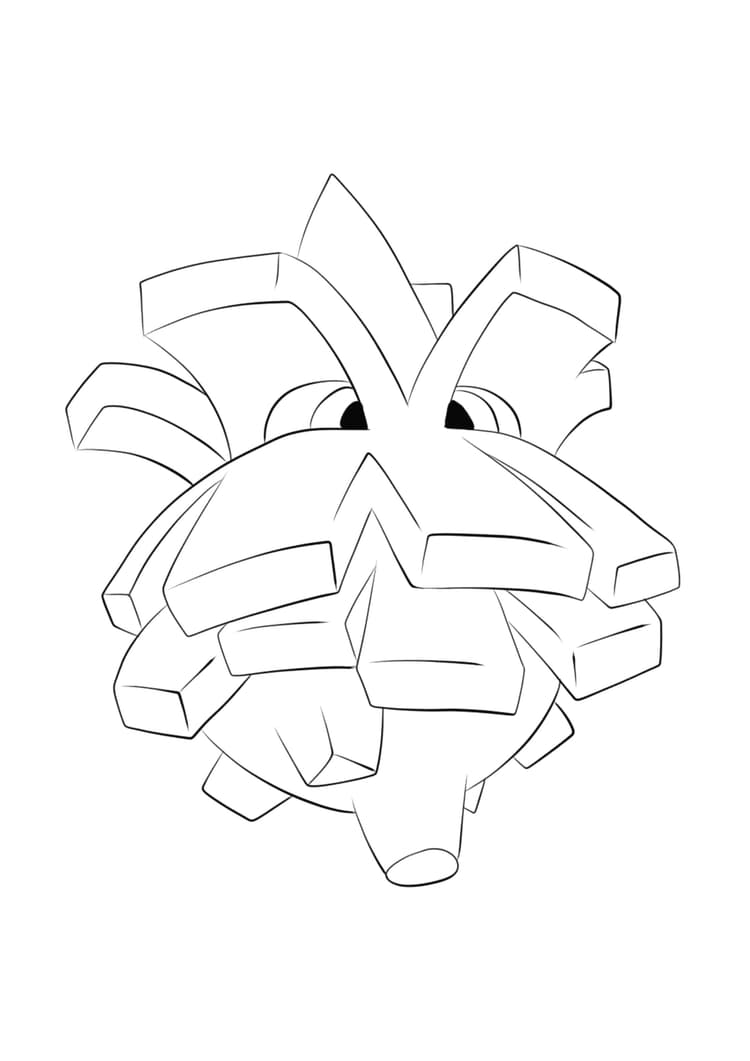 Página para colorear Pineco (A4) para imprimir