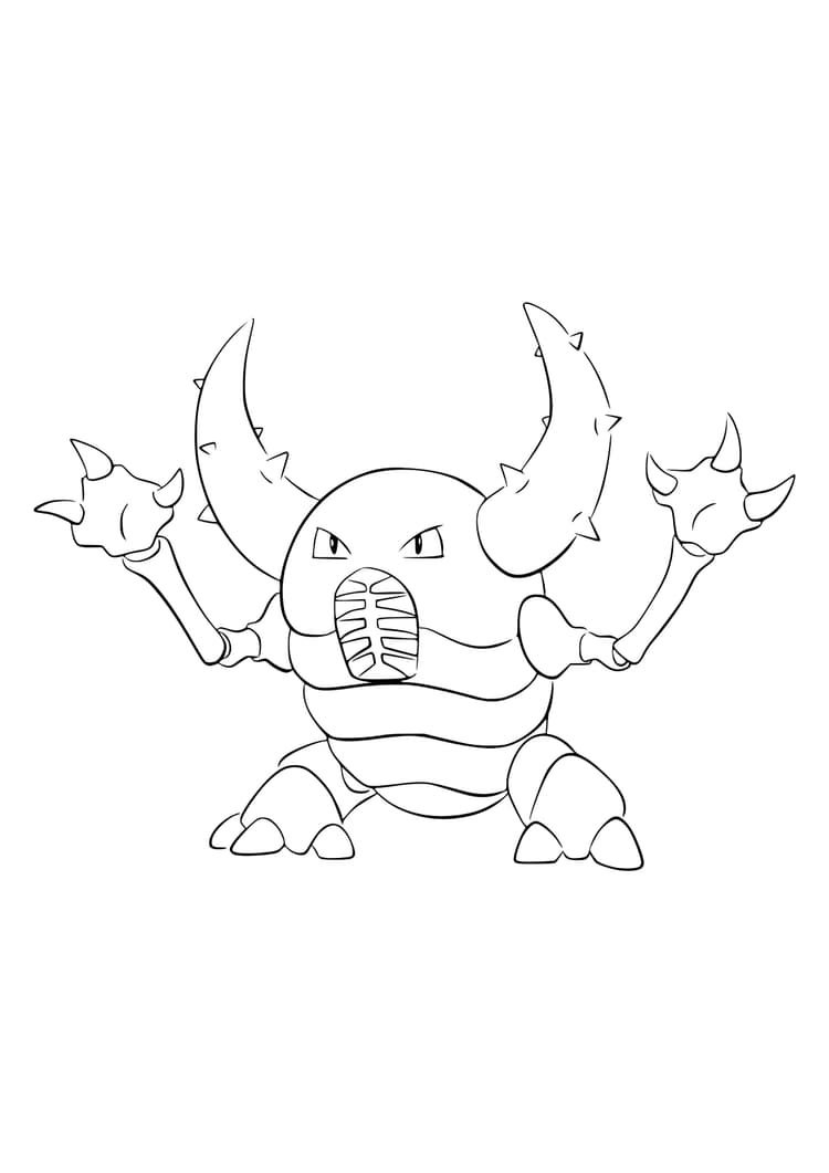 Página para colorear Pinsir (A4) para imprimir