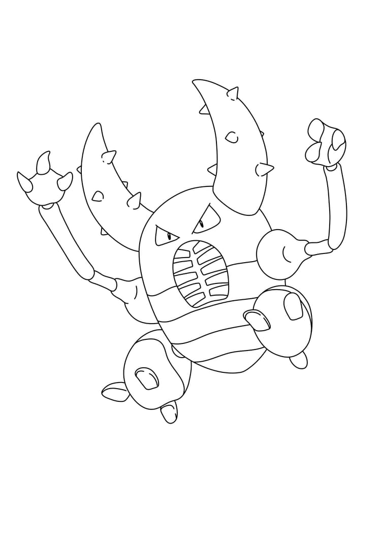 Página para colorear Pinsir (A4) para imprimir