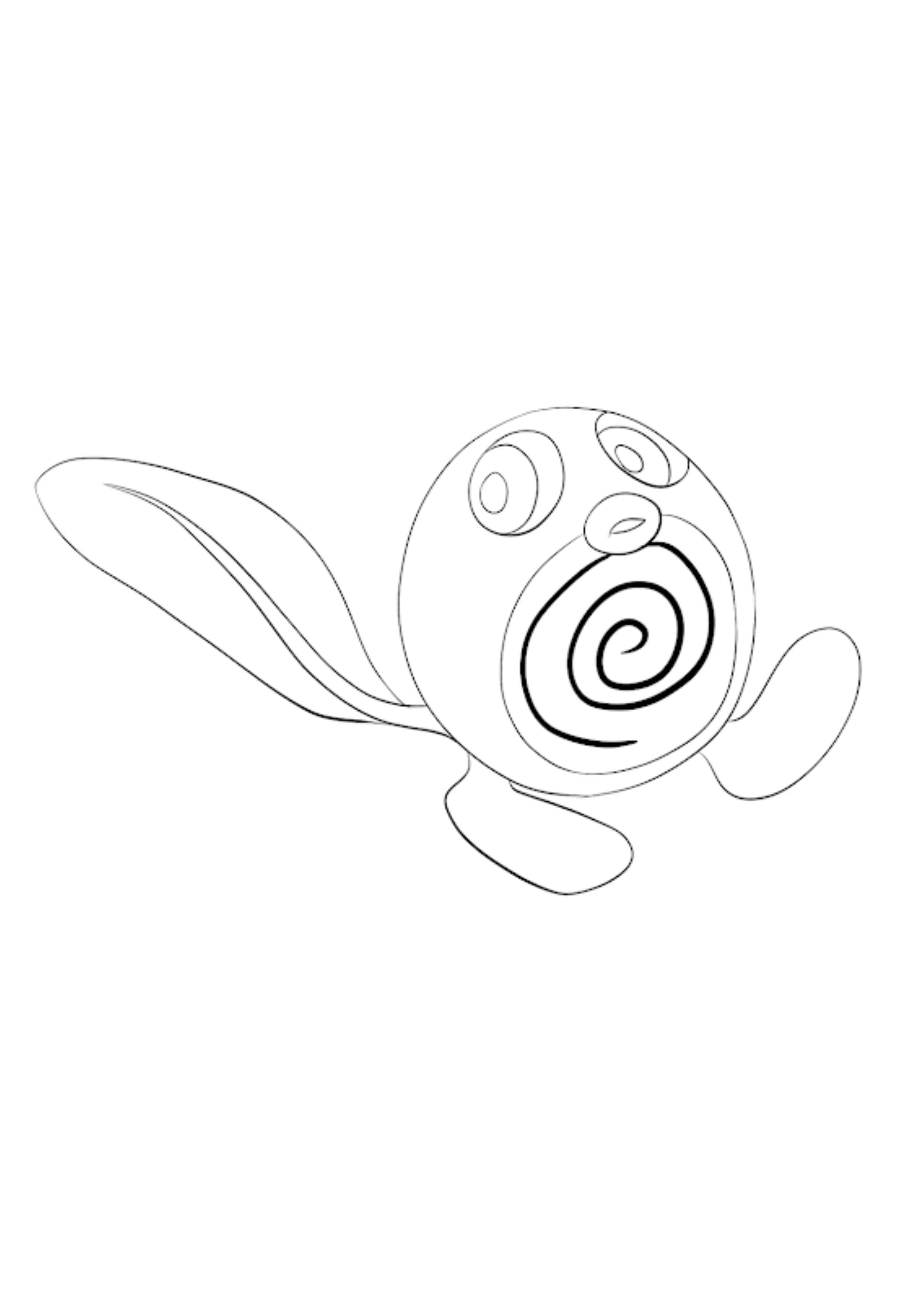 Página para colorear Poliwag (A4) para imprimir