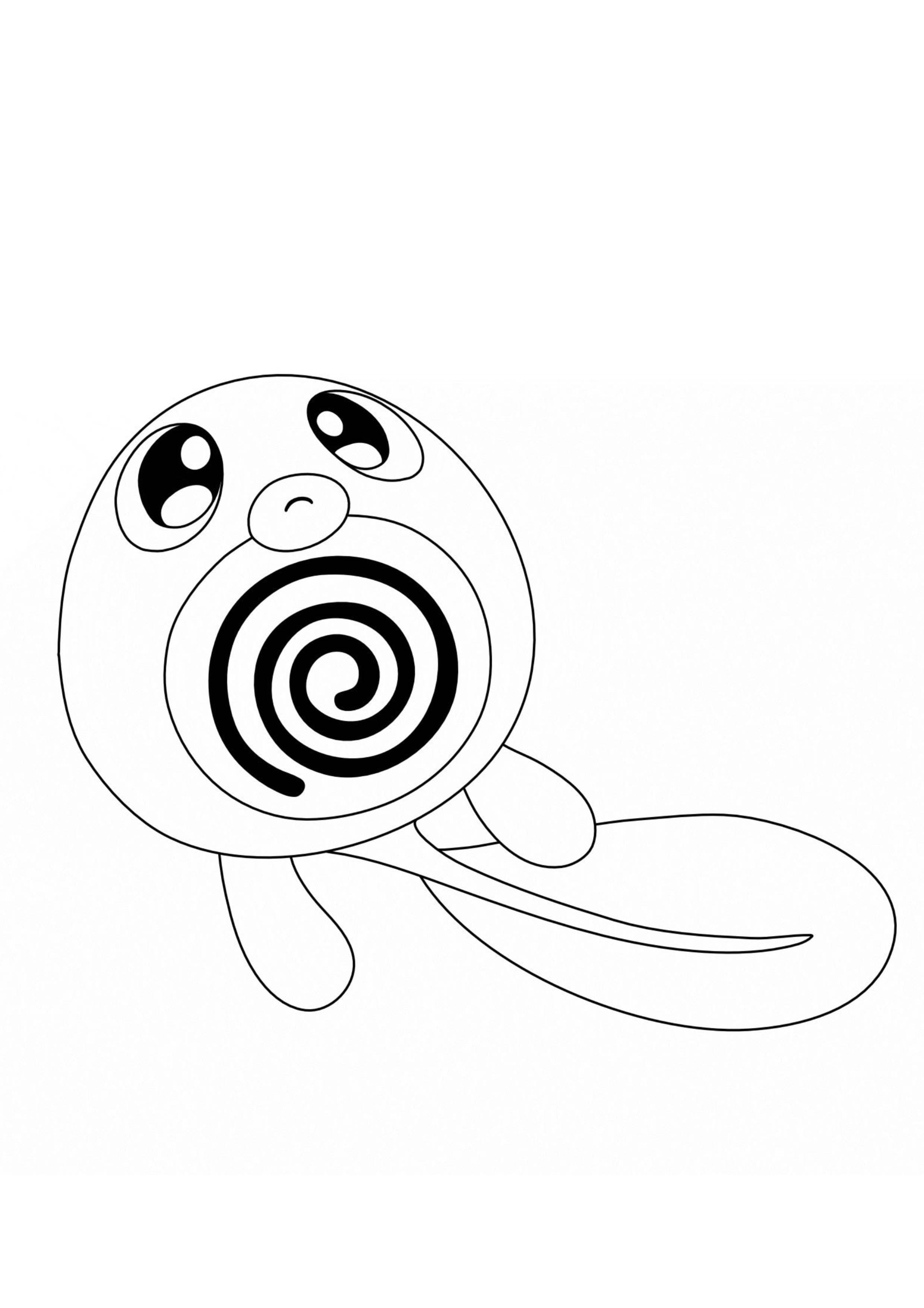 Página para colorear Poliwag (A4) para imprimir