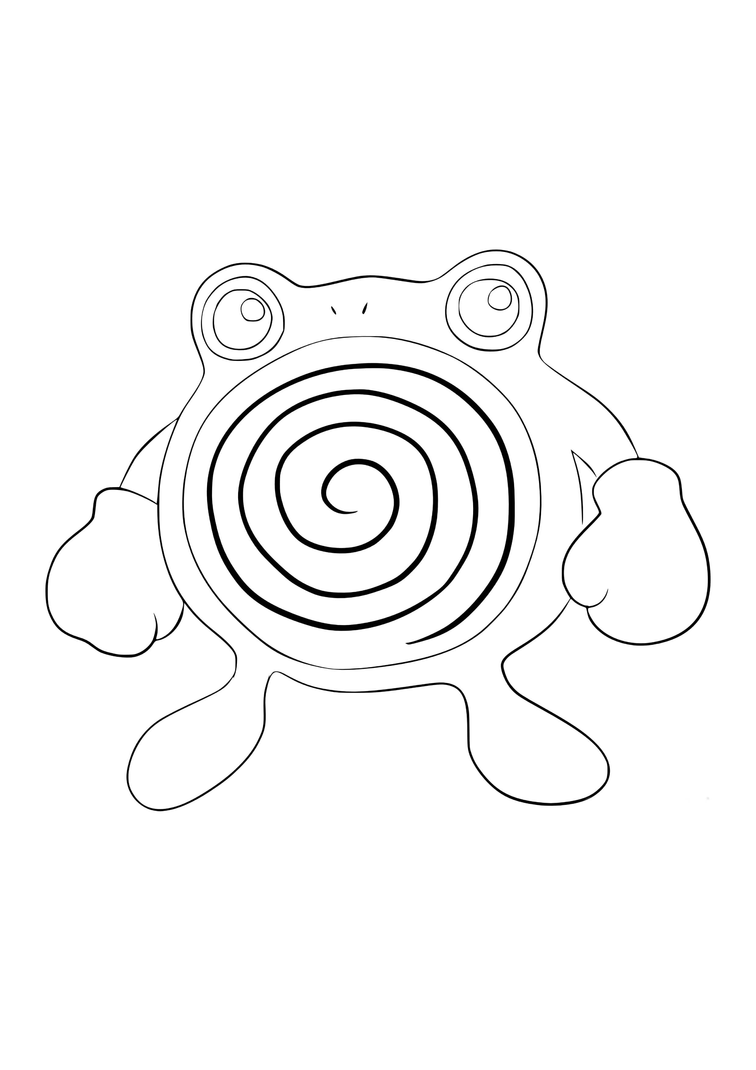 Página para colorear Poliwhirl (A4) para imprimir