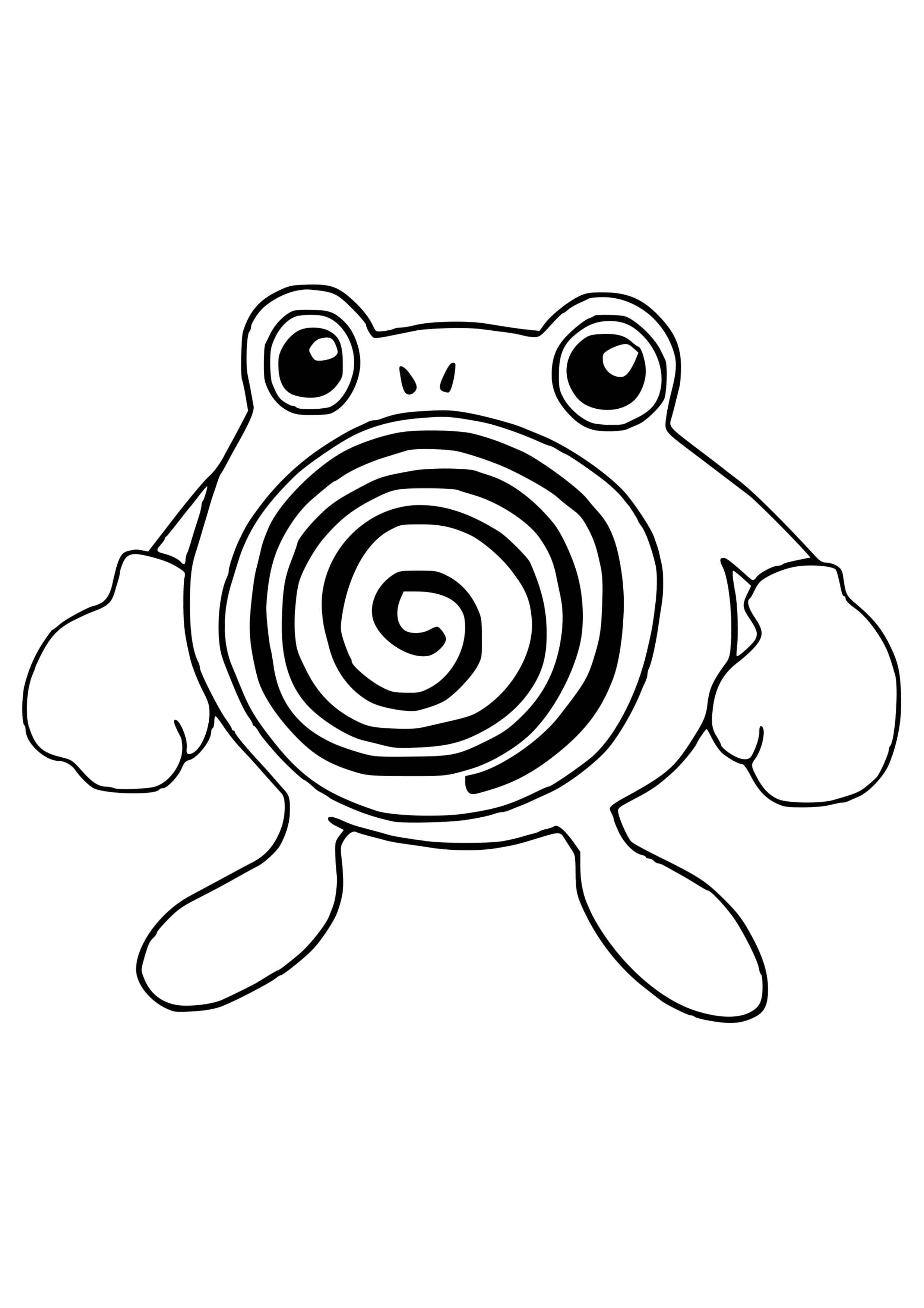 Página para colorear Poliwhirl (A4) para imprimir