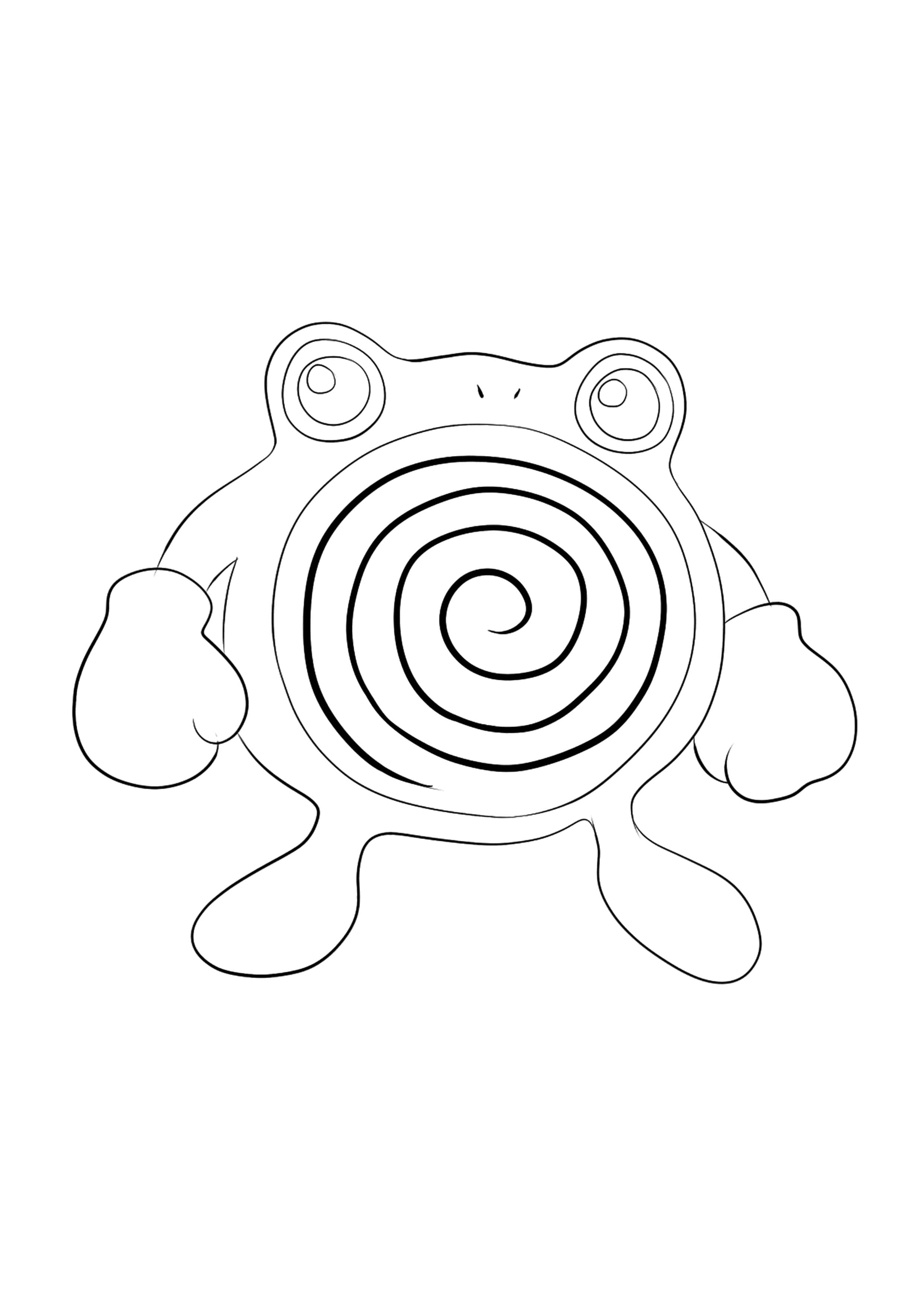 Página para colorear Poliwhirl (A4) para imprimir