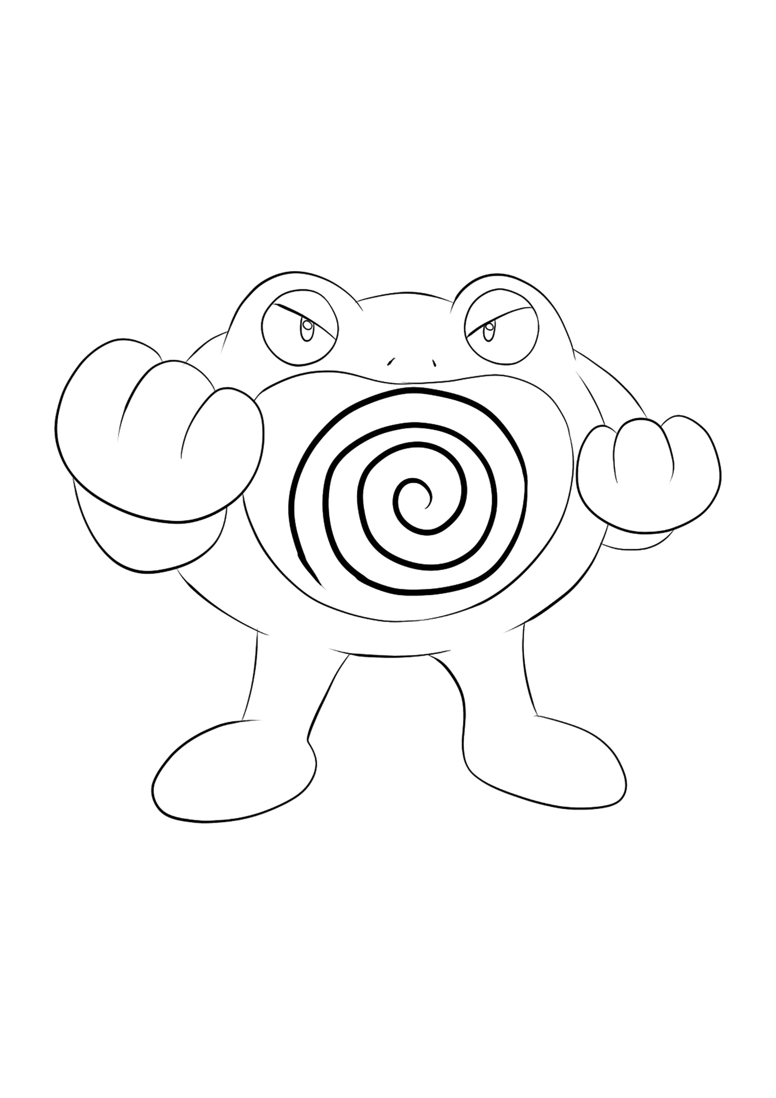 Página para colorear Poliwrath (A4) para imprimir