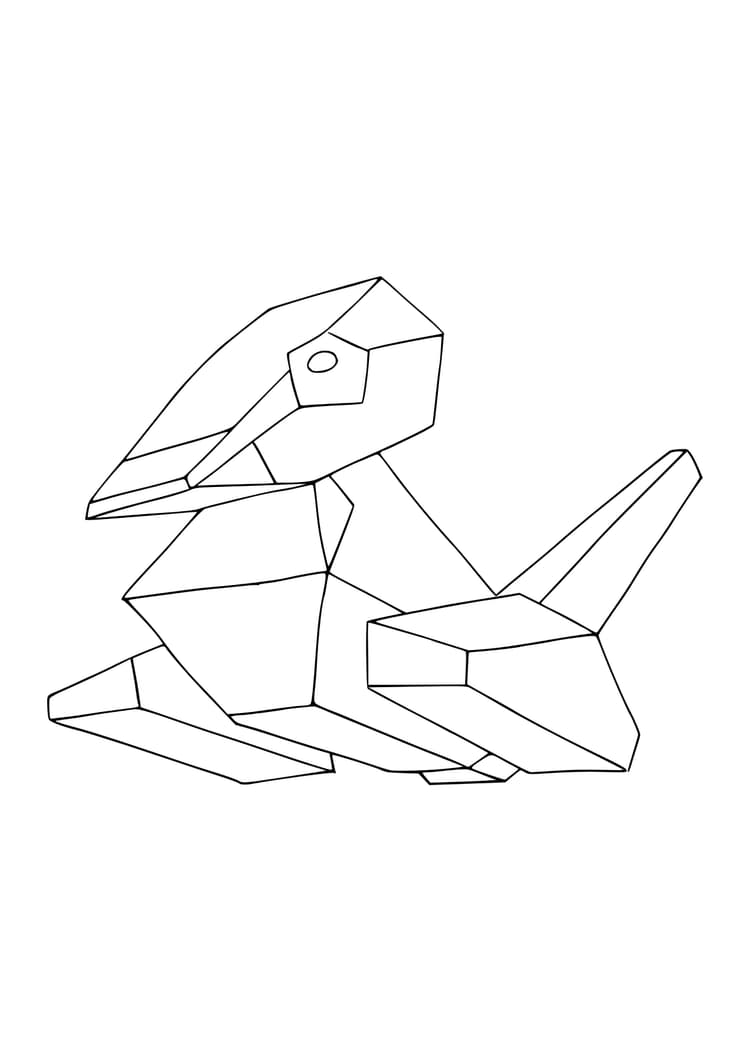Página para colorear Porygon (A4) para imprimir