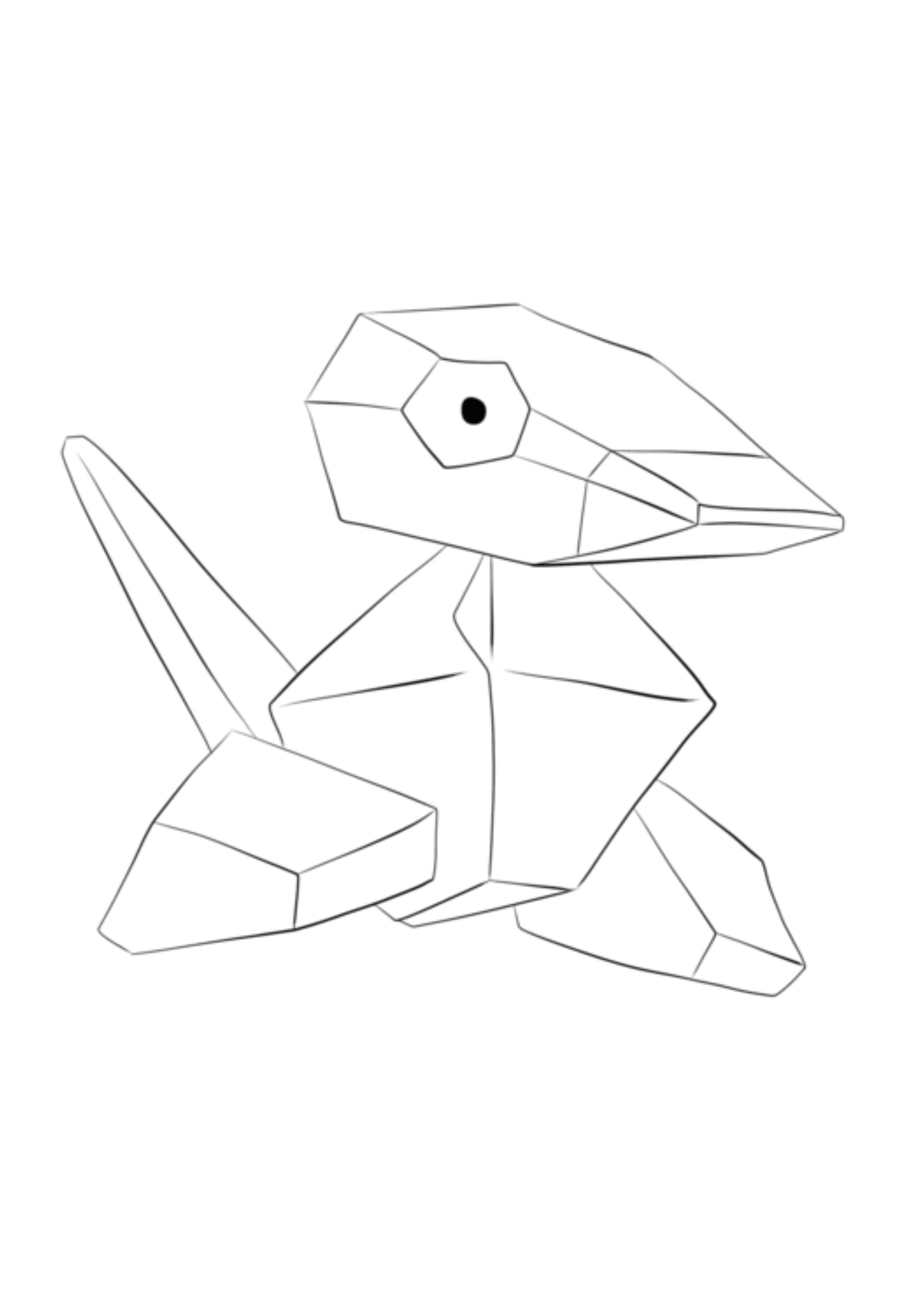 Página para colorear Porygon (A4) para imprimir