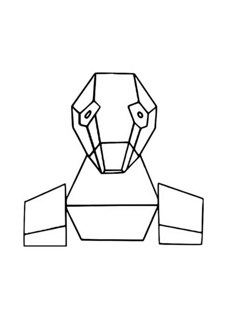Página para colorear Porygon (A4) para imprimir