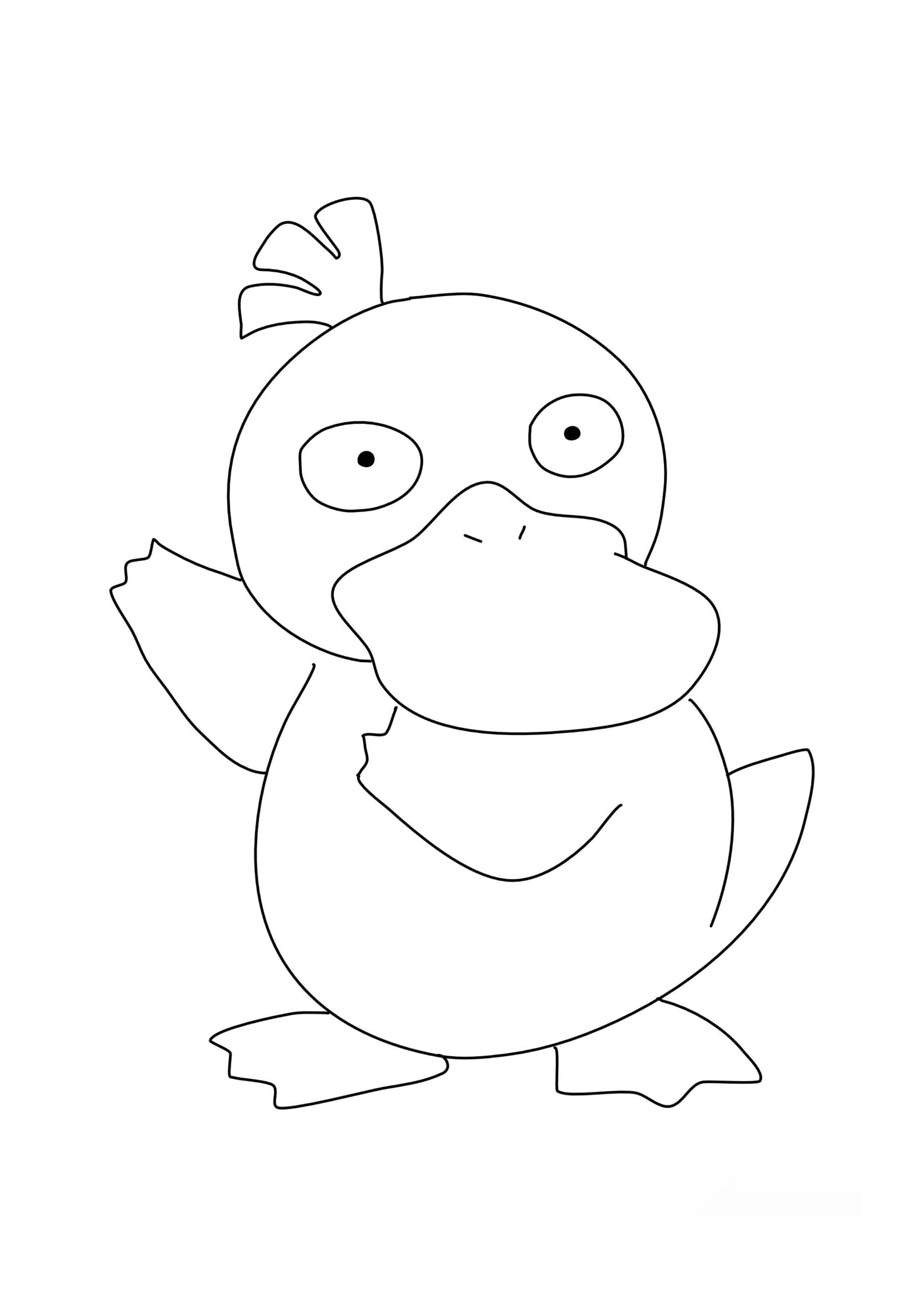 Página para colorear Psyduck (A4) para imprimir