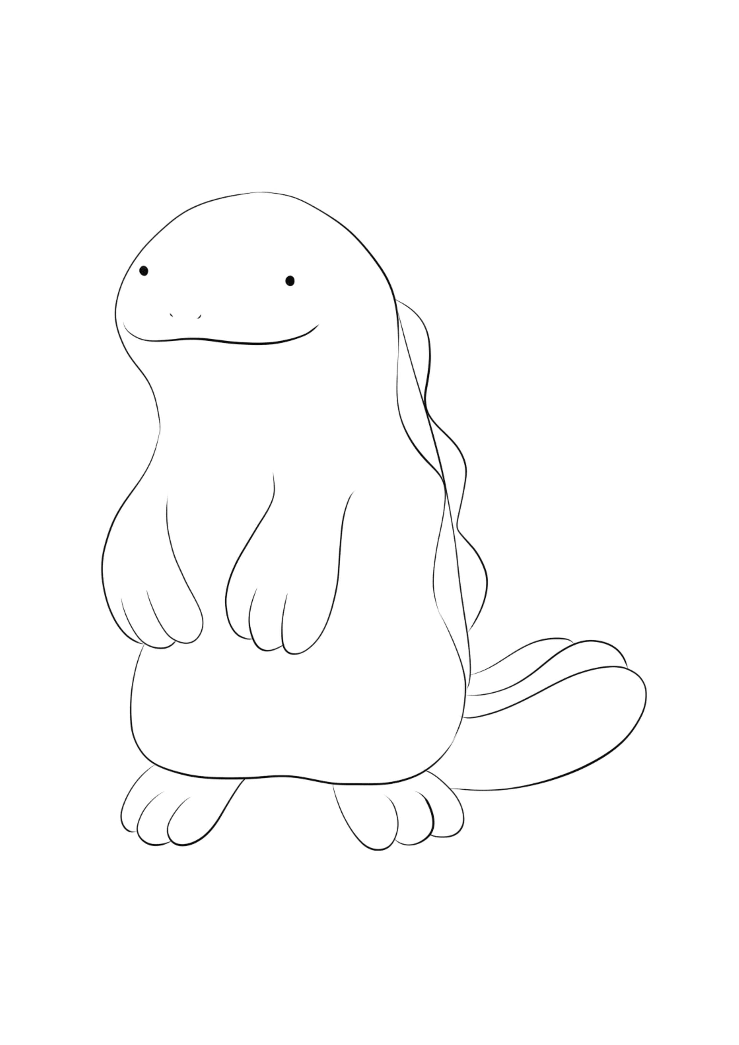 Página para colorear Quagsire (A4) para imprimir
