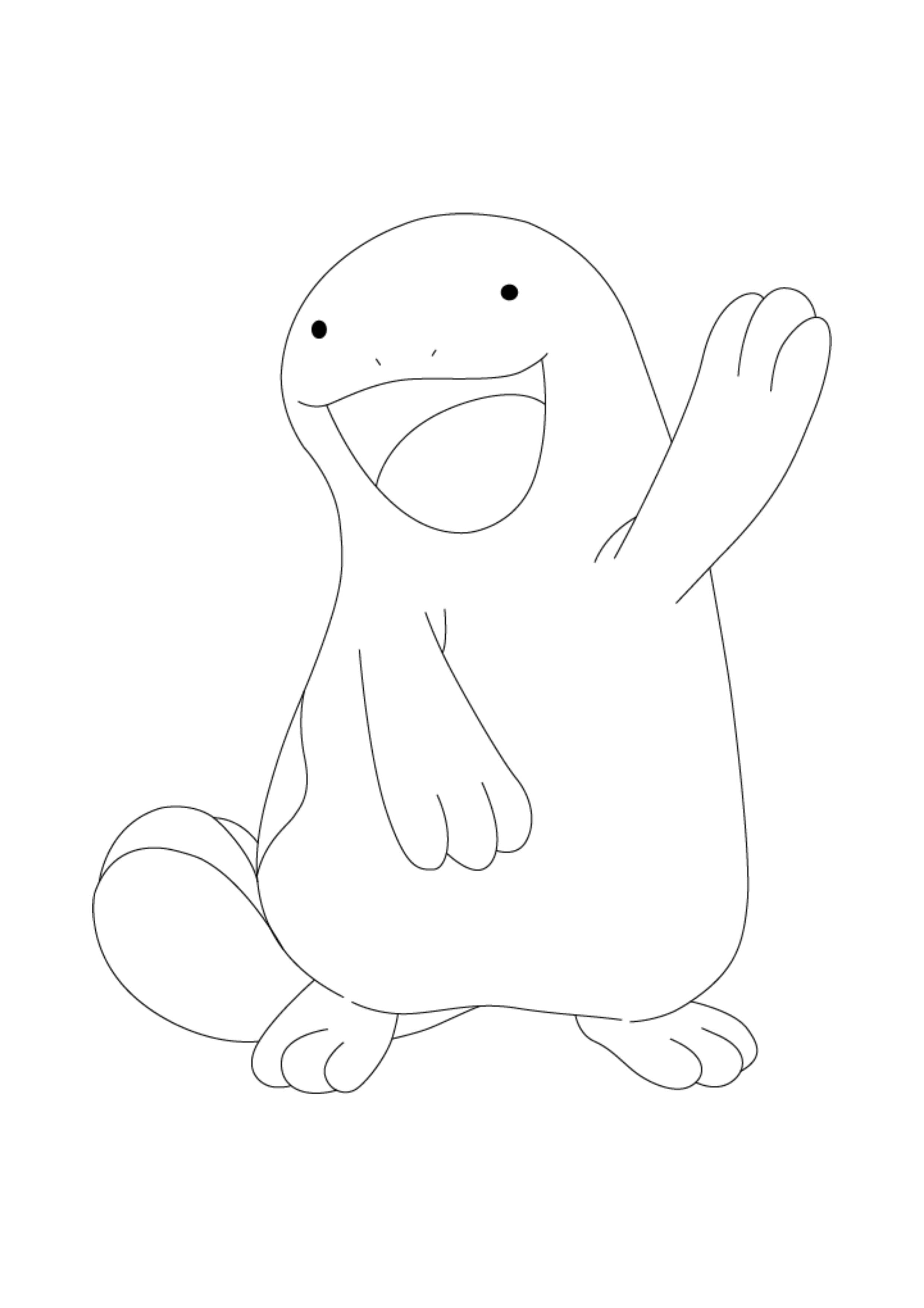 Página para colorear Quagsire (A4) para imprimir