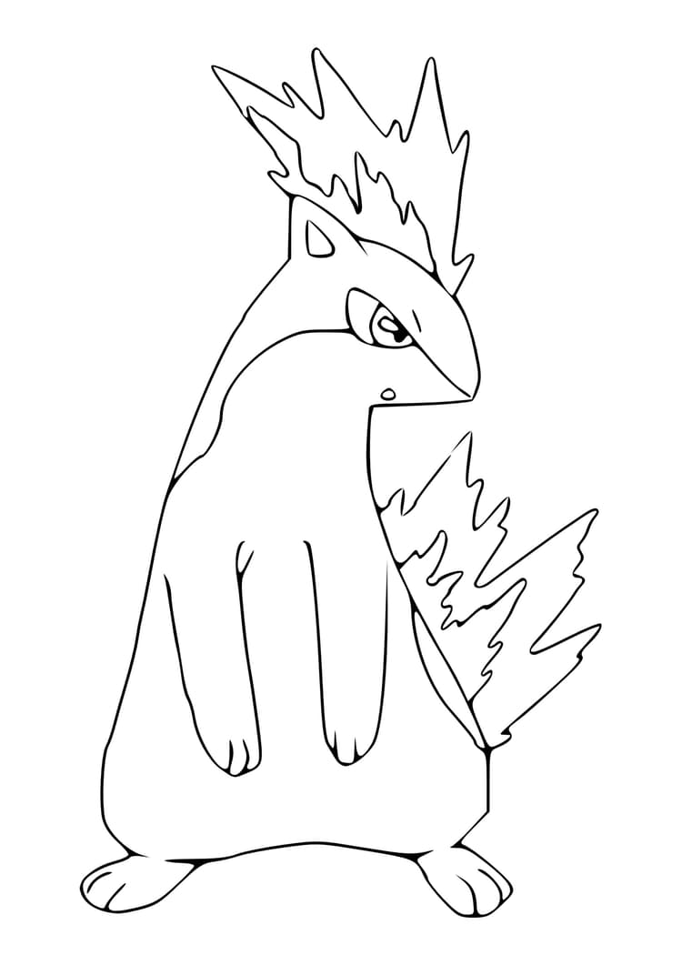 Página para colorear Quilava (A4) para imprimir