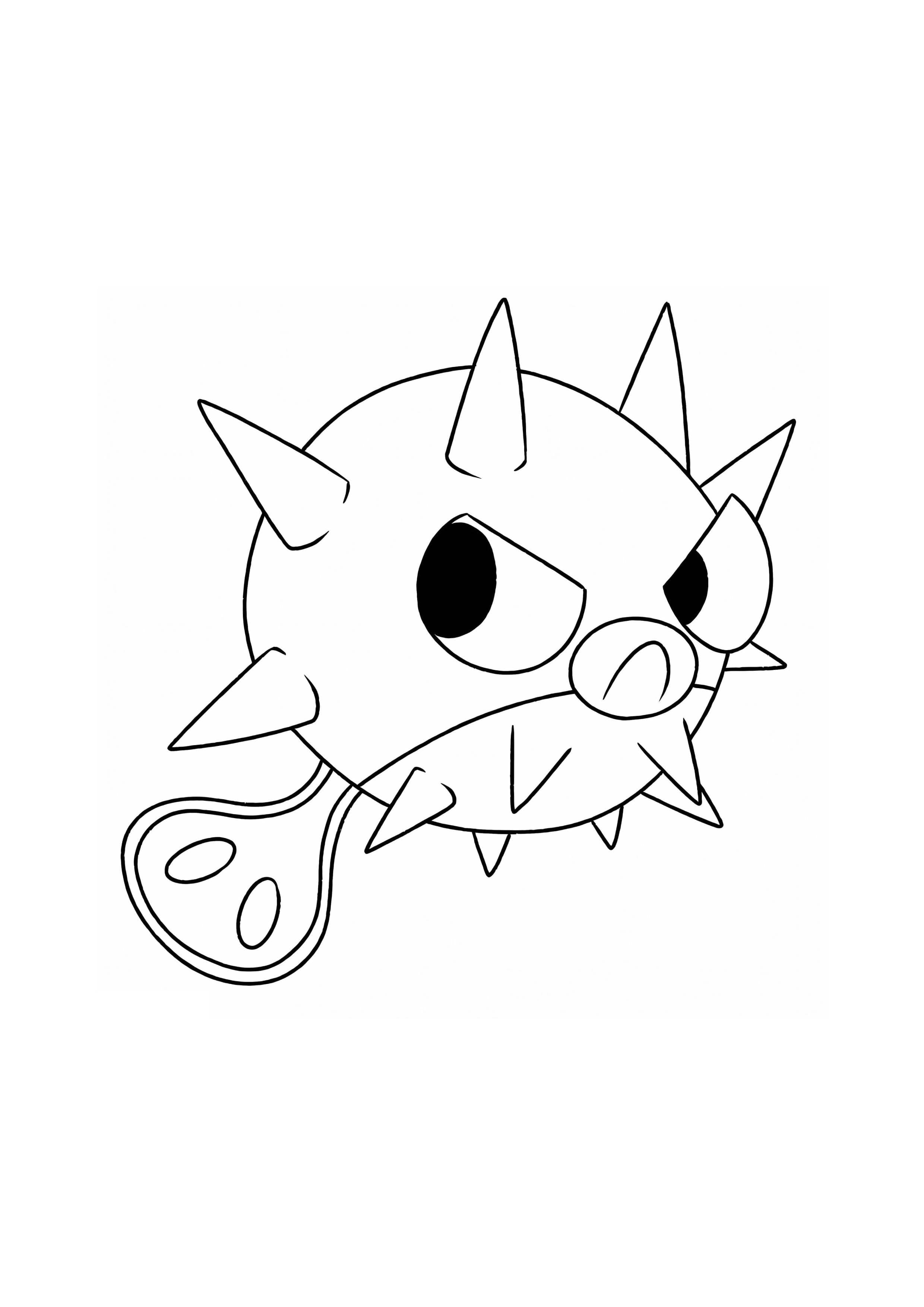 Página para colorear Qwilfish (A4) para imprimir