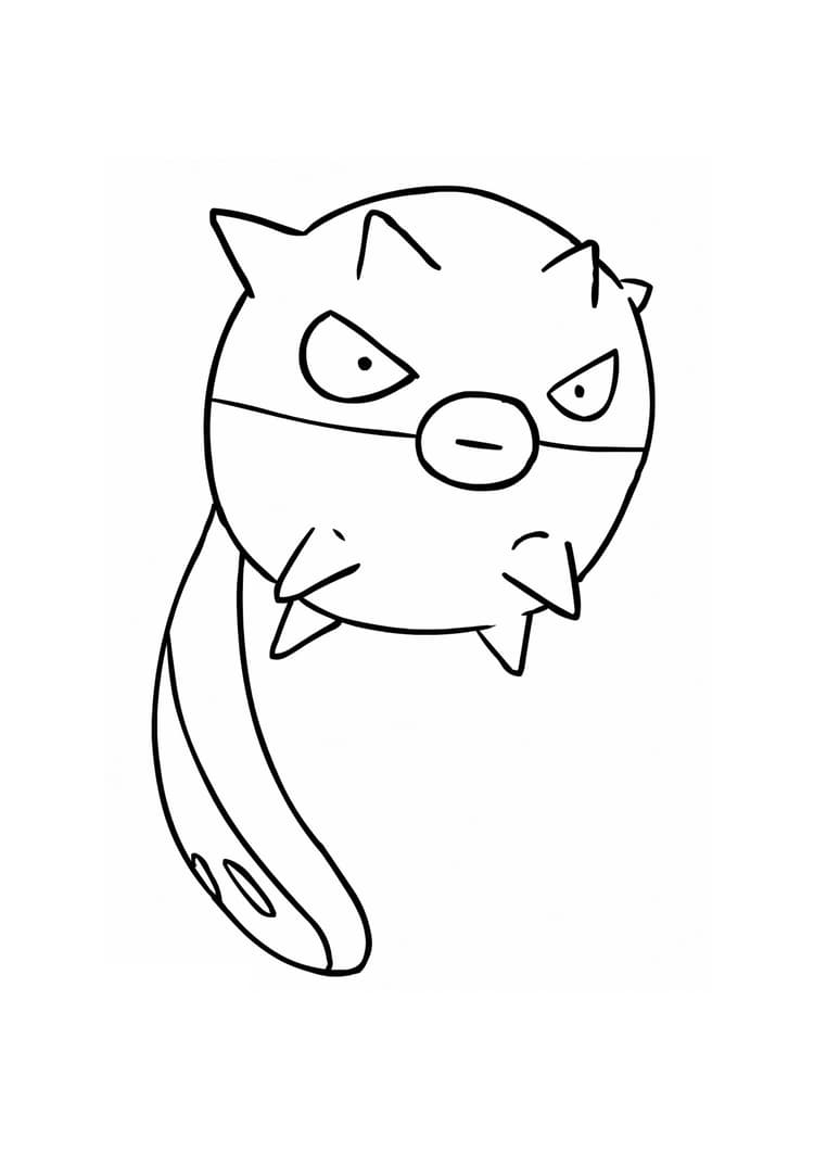 Página para colorear Qwilfish (A4) para imprimir