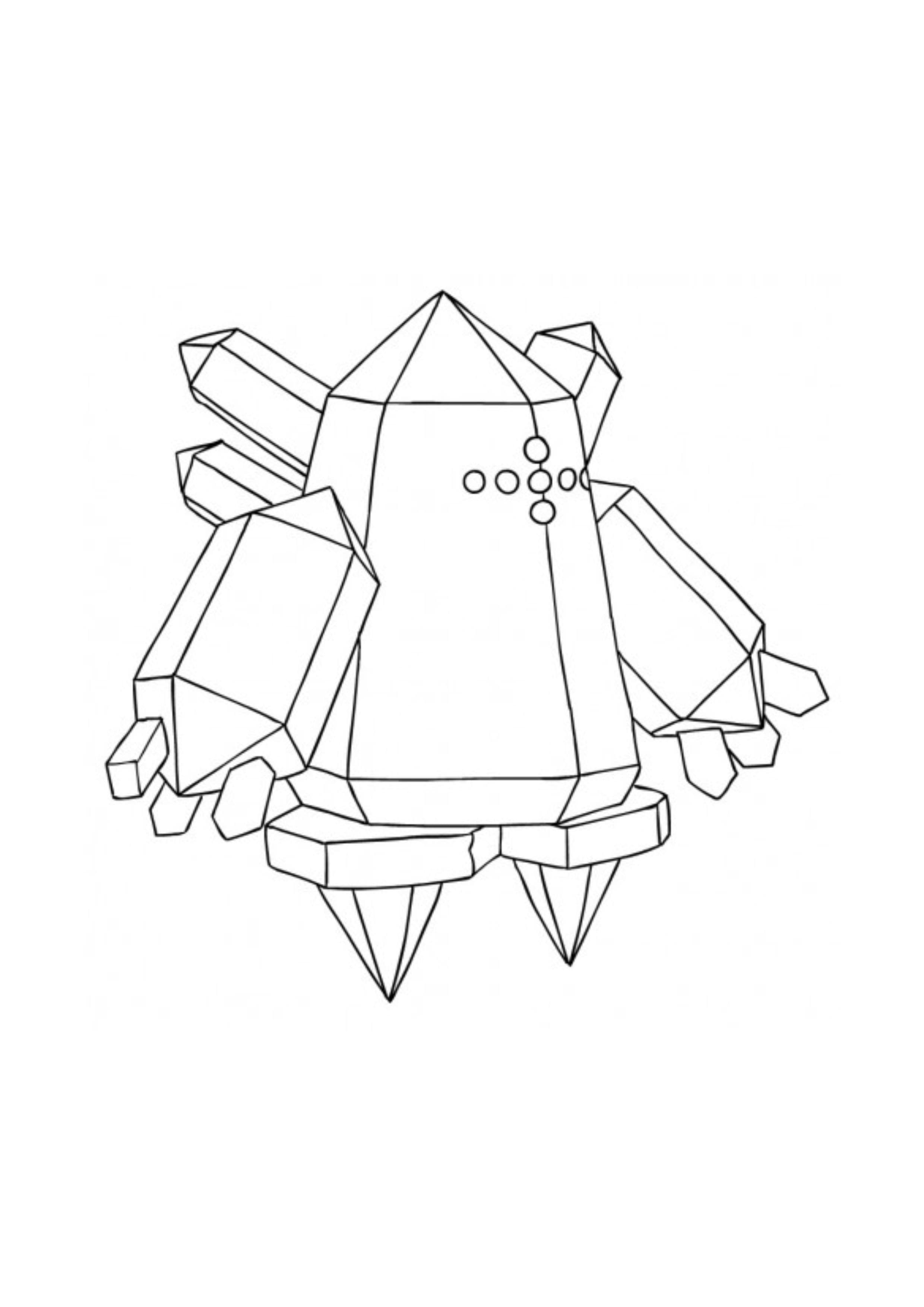 Página para colorear Regice (A4) para imprimir