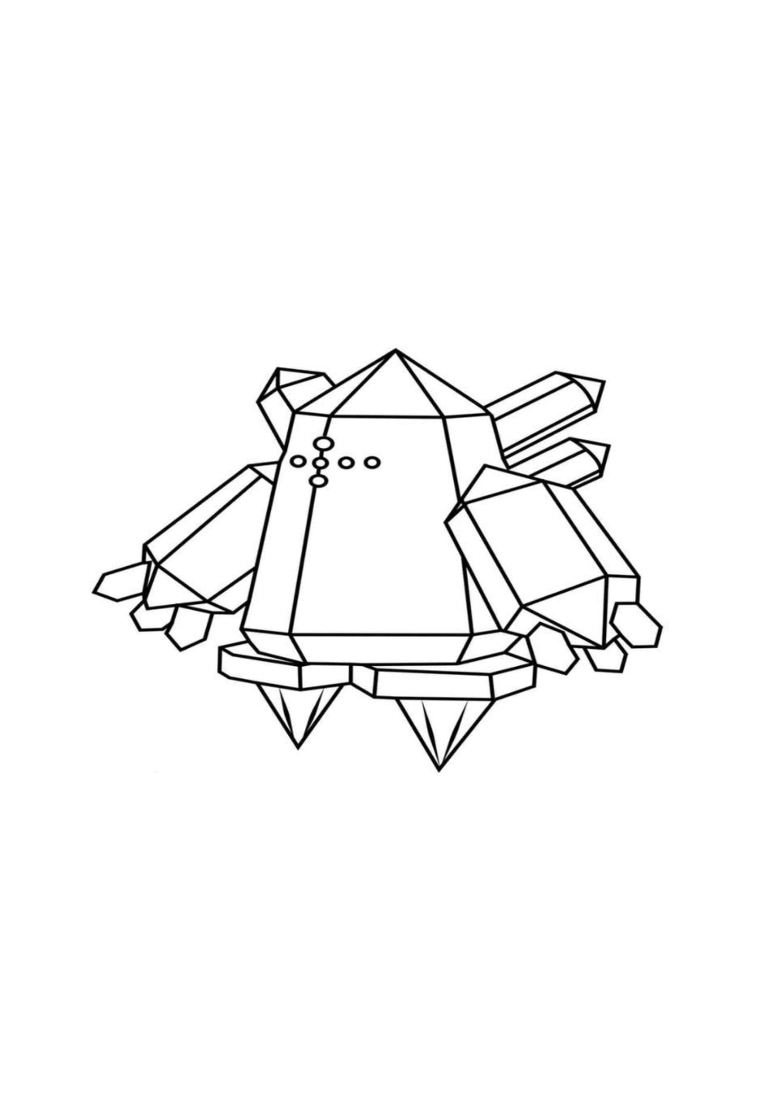 Página para colorear Regice (A4) para imprimir