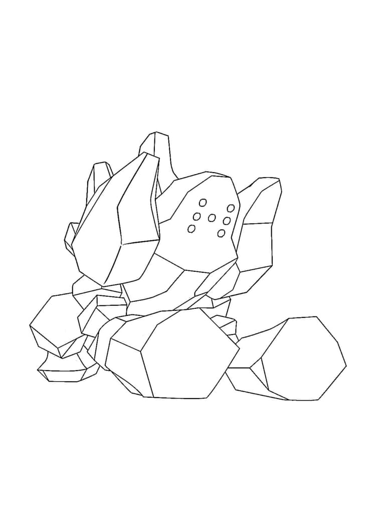 Página para colorear Regirock (A4) para imprimir