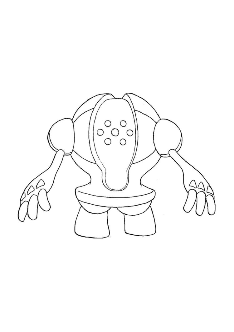 Página para colorear Registeel (A4) para imprimir