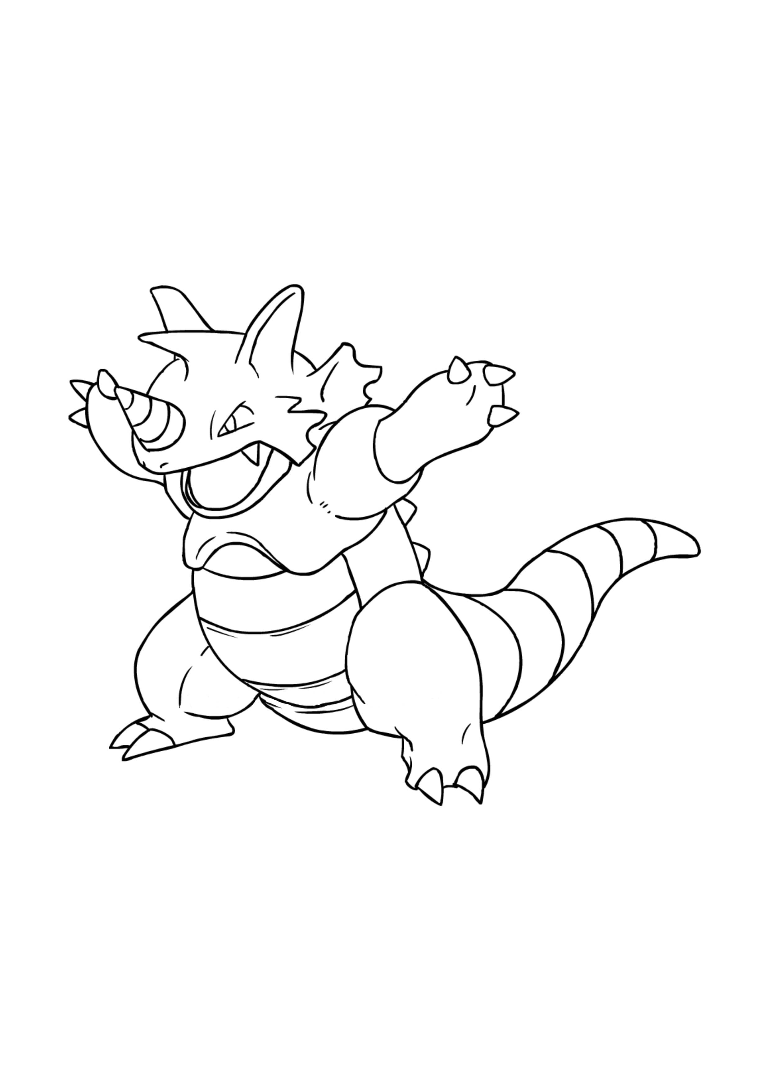 Página para colorear Rhydon (A4) para imprimir