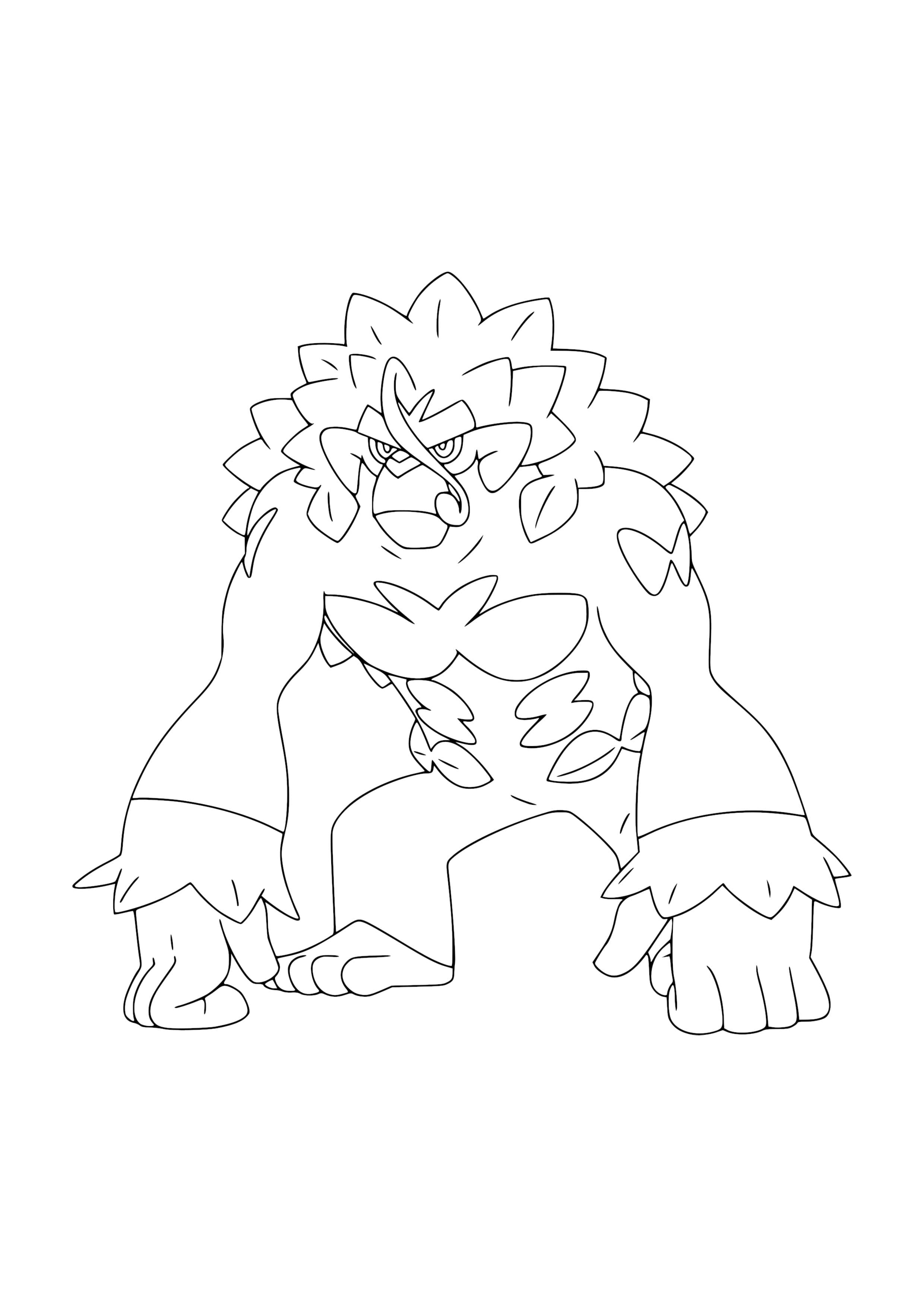 Página para colorear Rillaboom (A4) para imprimir