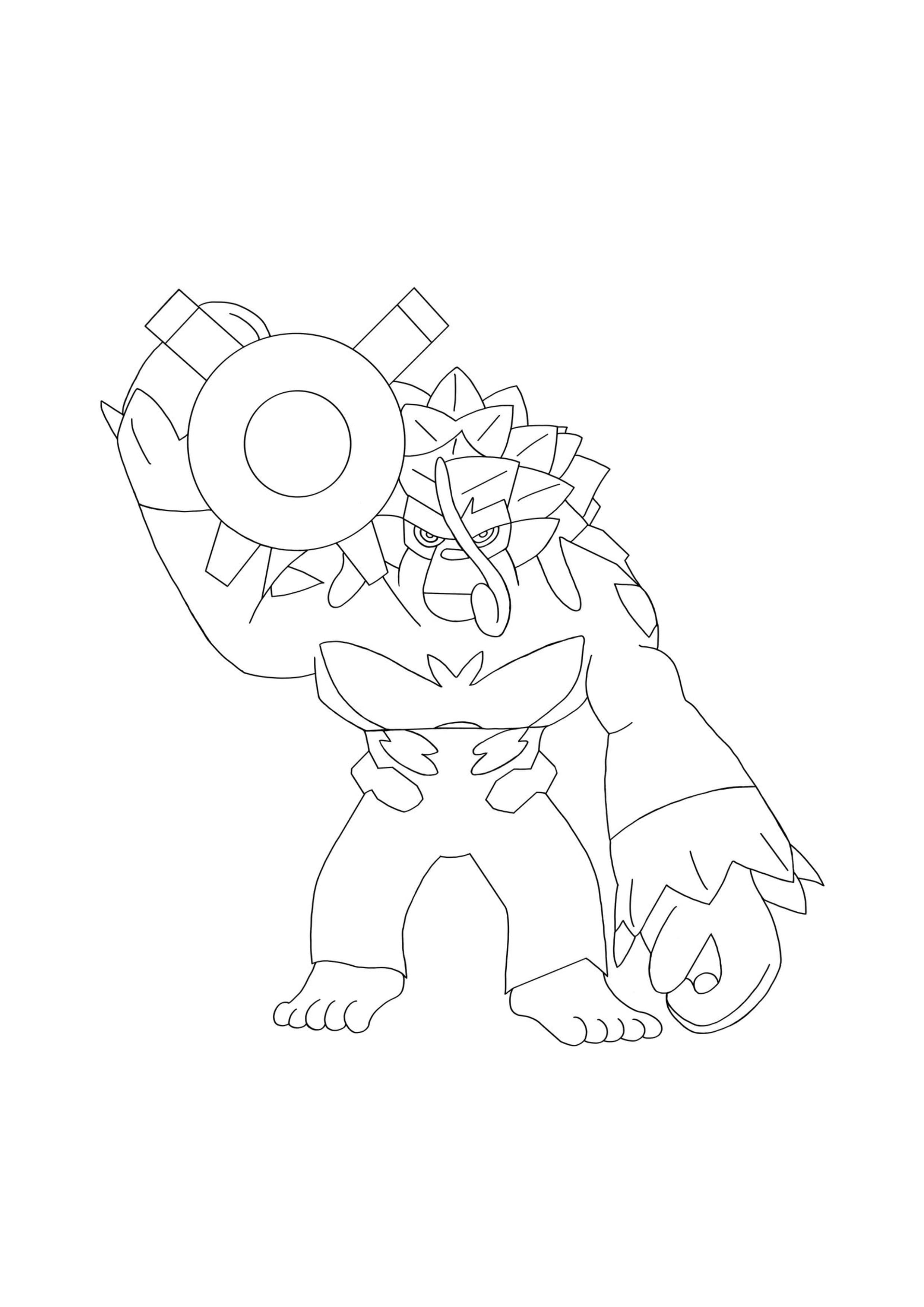 Página para colorear Rillaboom (A4) para imprimir