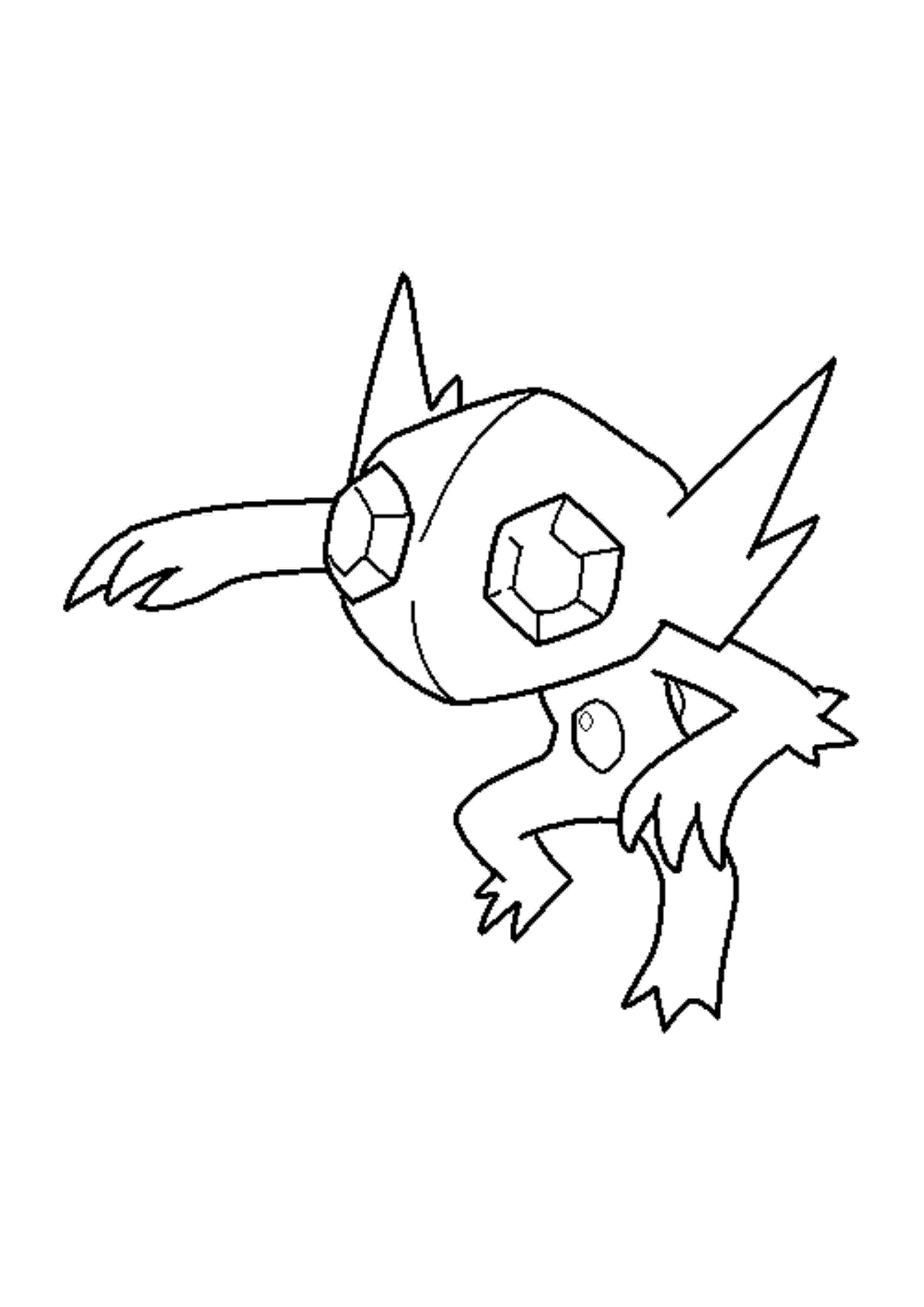 Página para colorear Sableye (A4) para imprimir