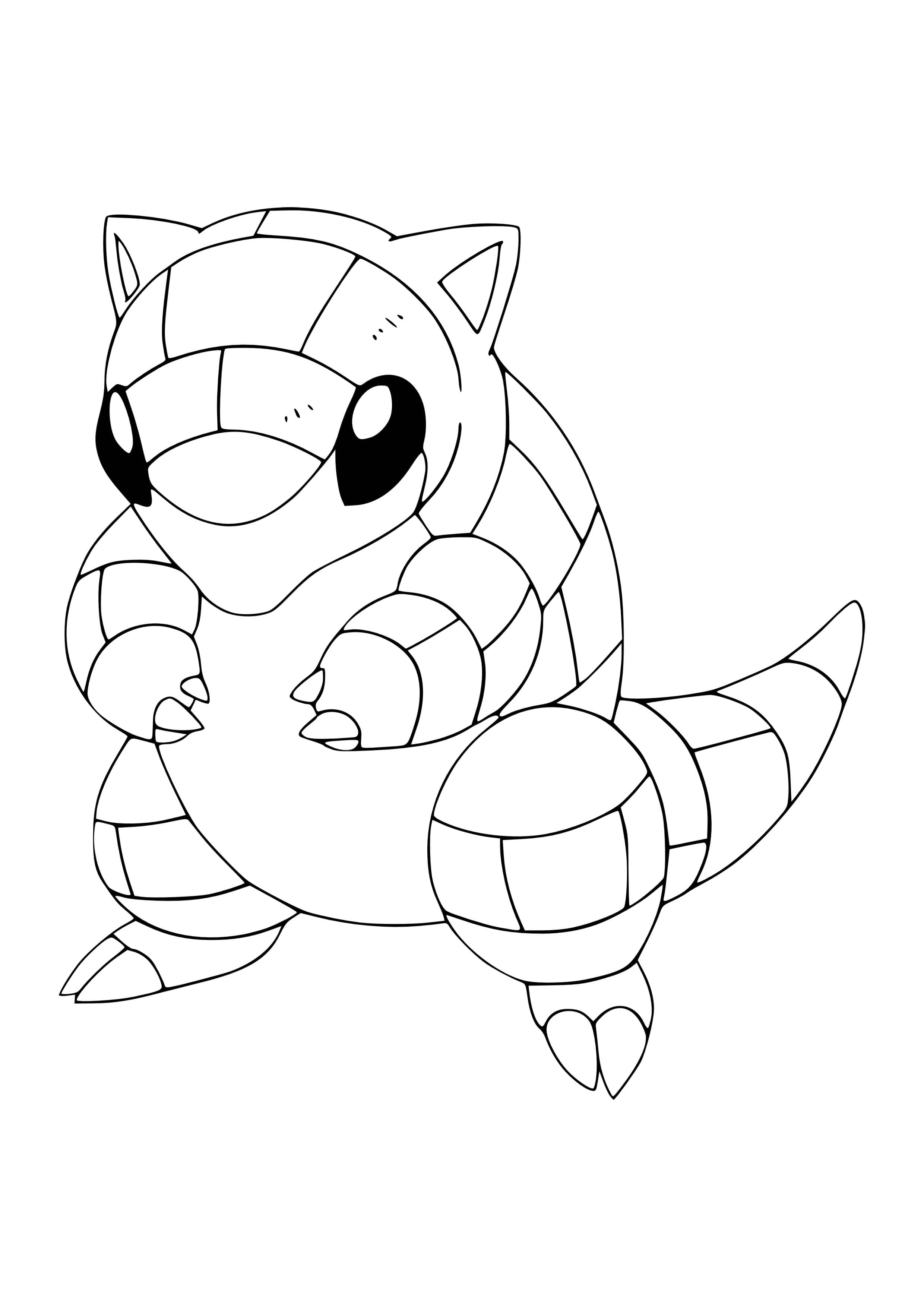 Página para colorear Sandshrew (A4) para imprimir