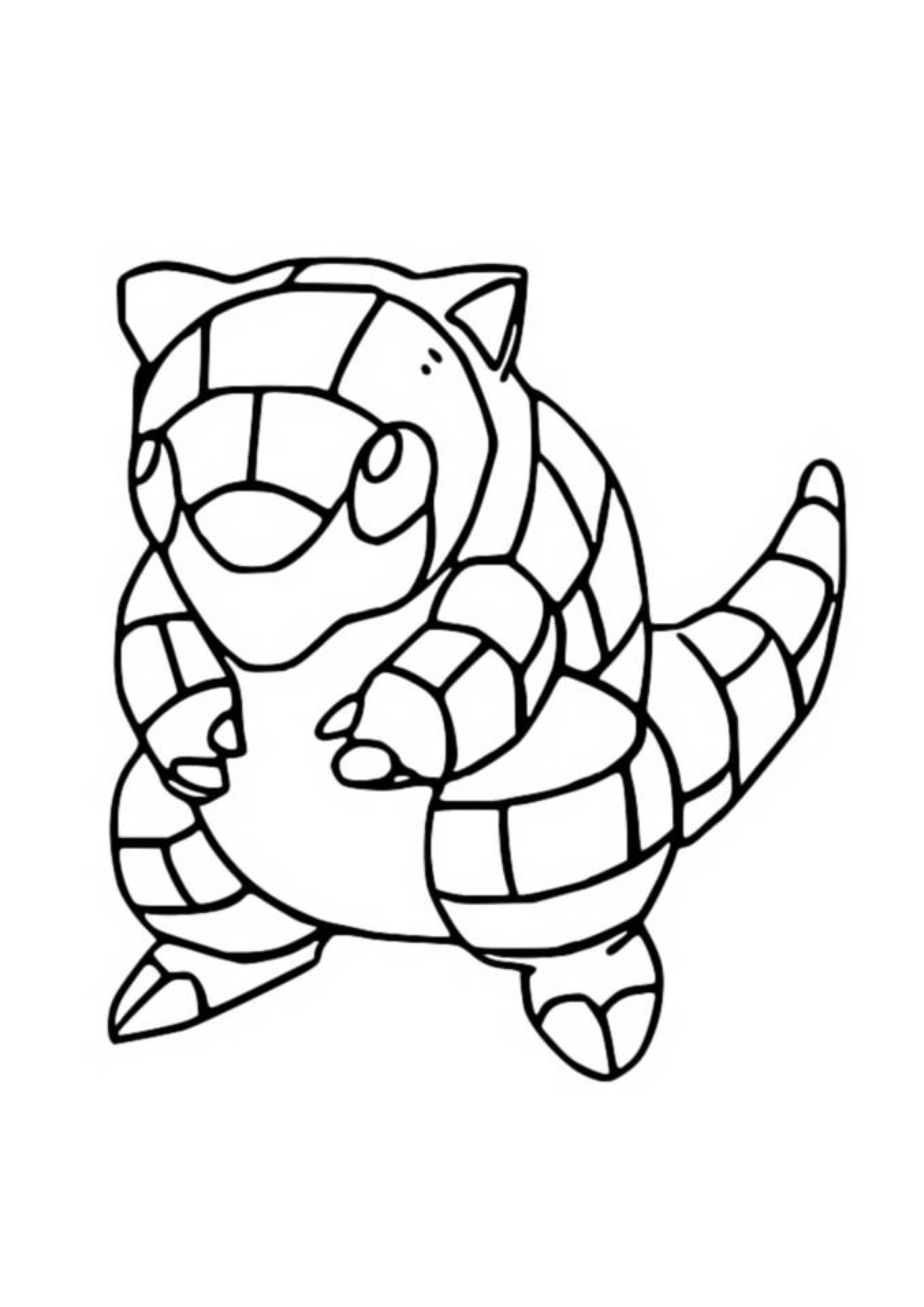 Página para colorear Sandshrew (A4) para imprimir