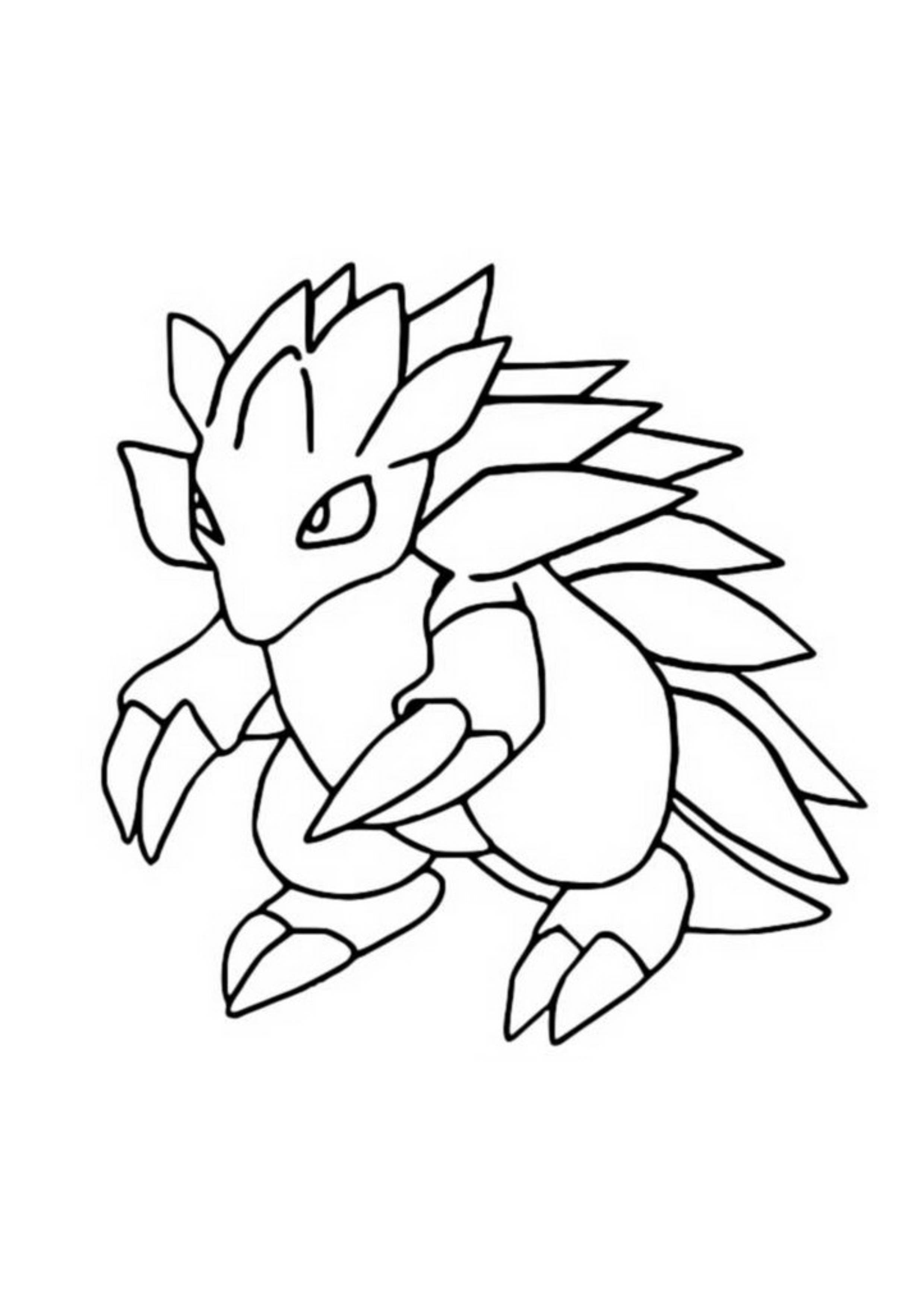 Página para colorear Sandslash (A4) para imprimir