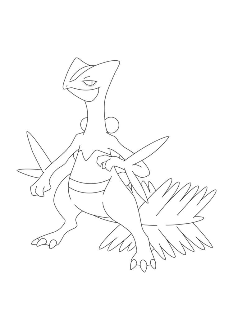 Página para colorear Sceptile (A4) para imprimir