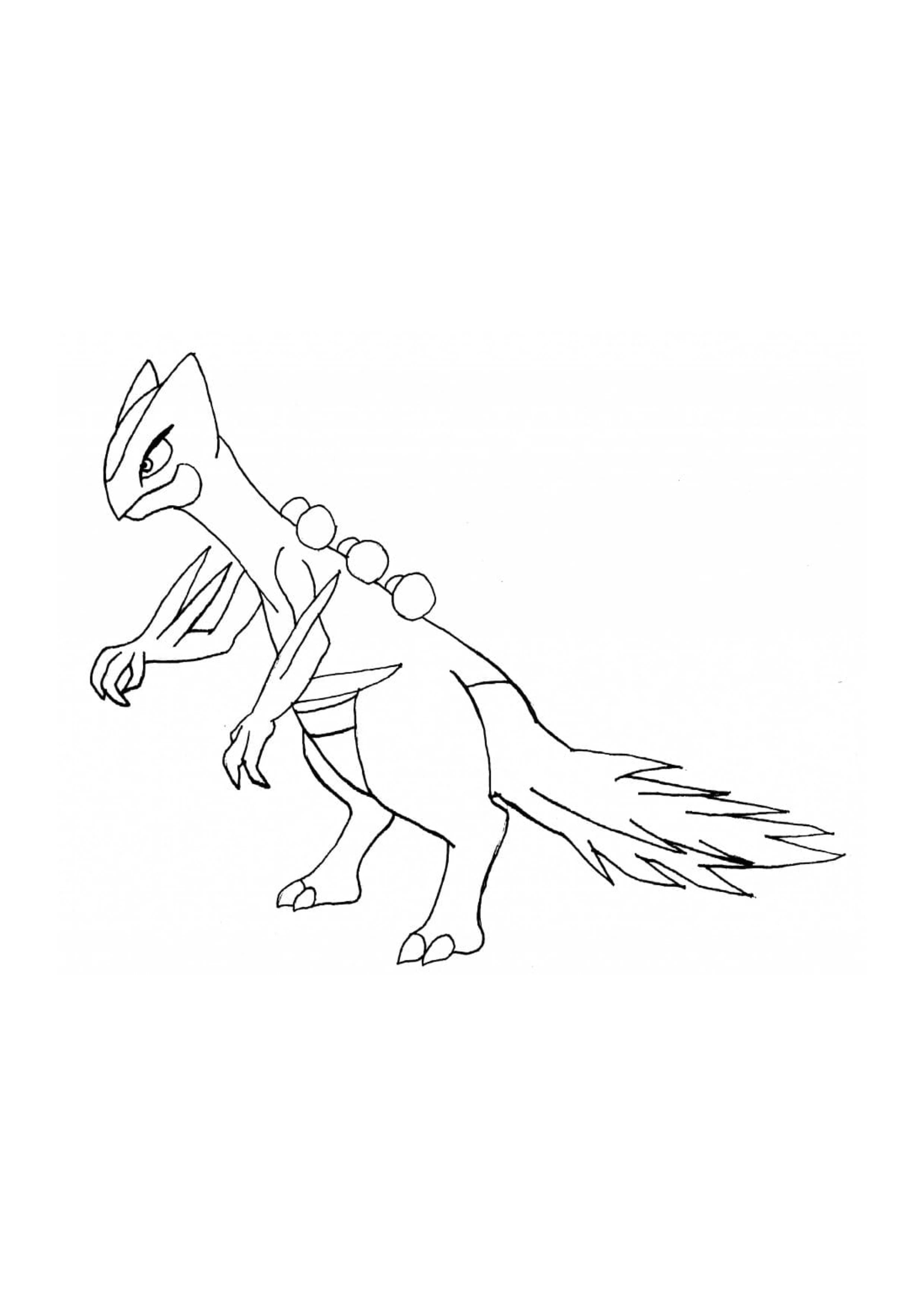 Página para colorear Sceptile (A4) para imprimir