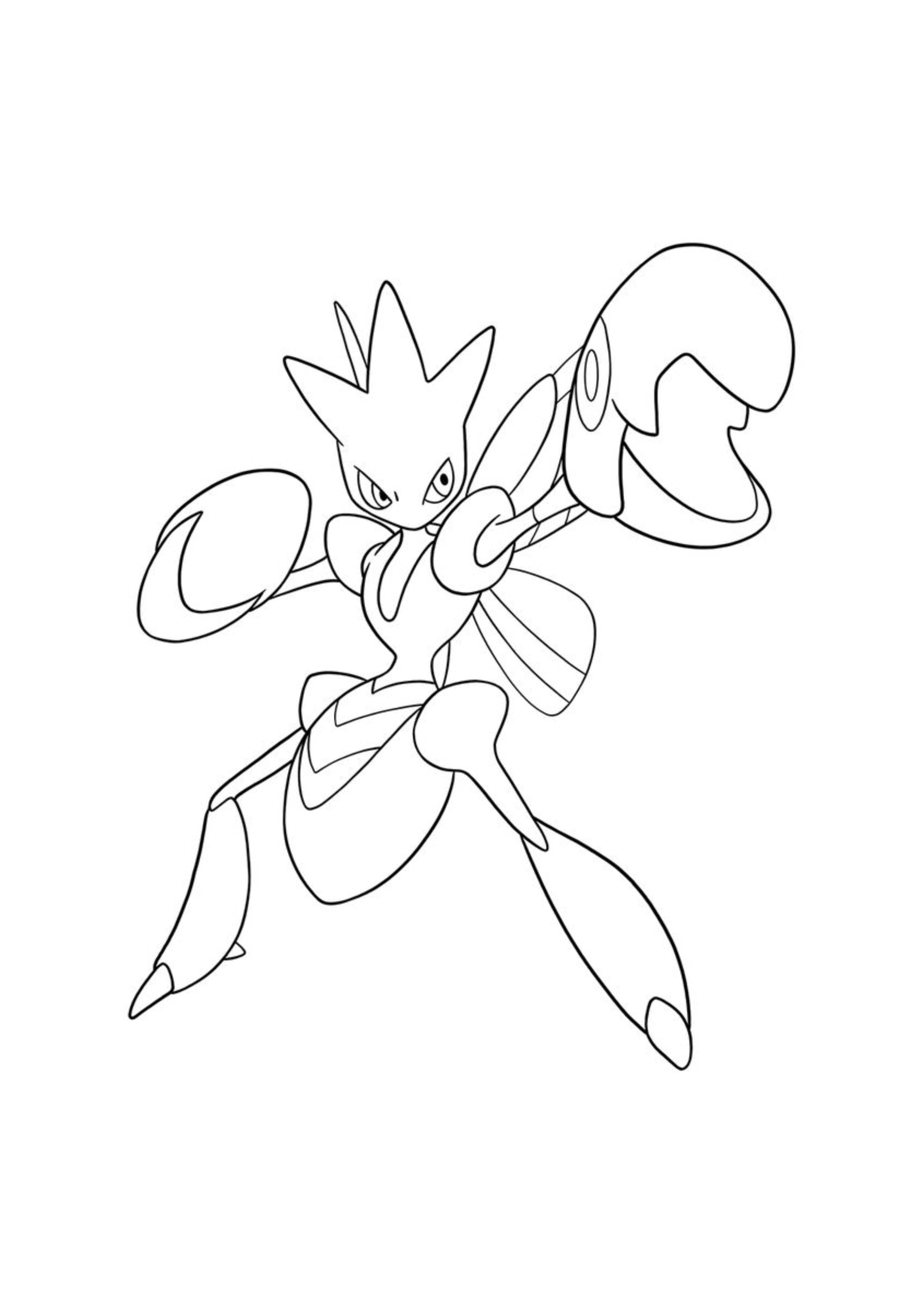 Página para colorear Scizor (A4) para imprimir