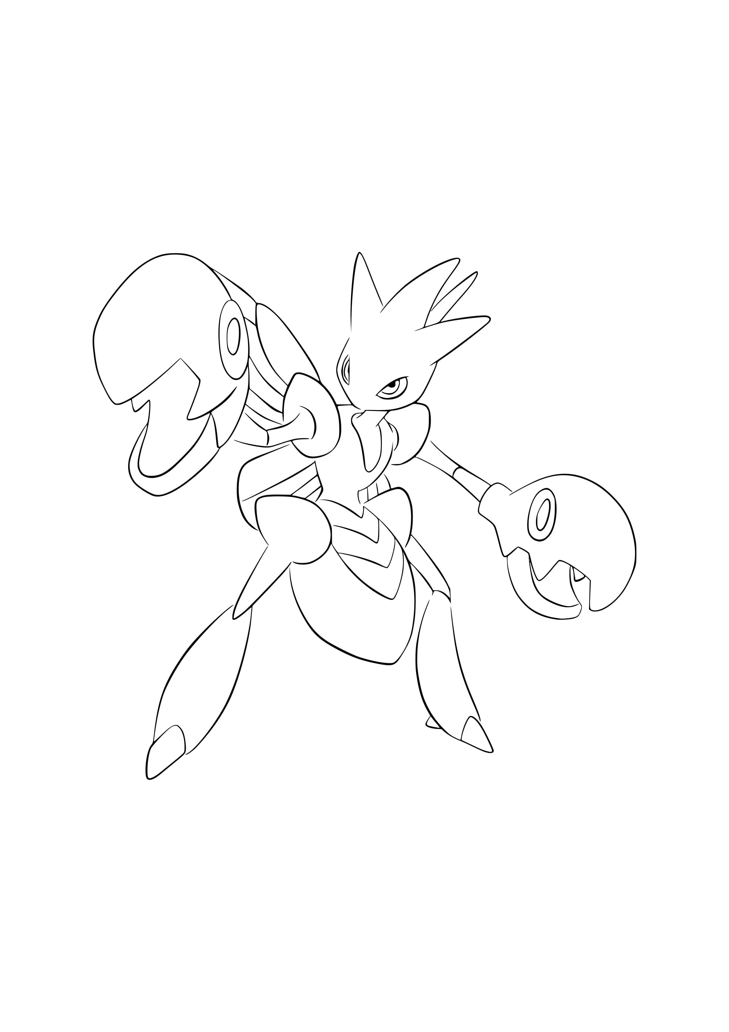 Página para colorear Scizor (A4) para imprimir