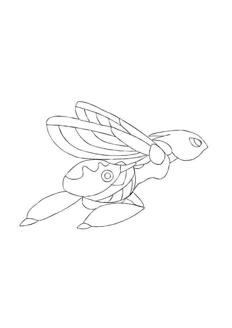 Página para colorear Scizor (A4) para imprimir