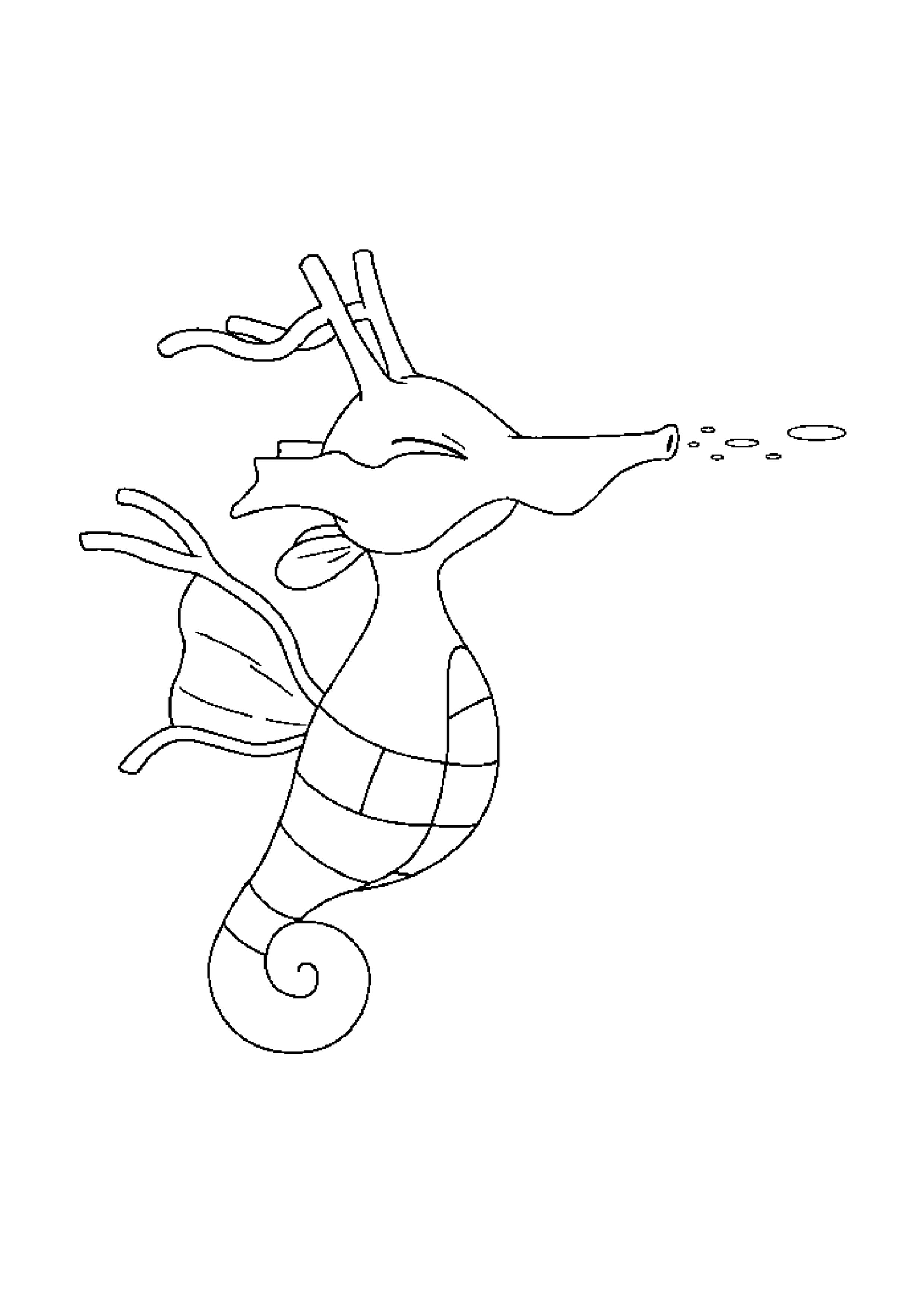 Página para colorear Seadra (A4) para imprimir