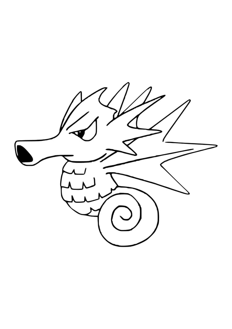 Página para colorear Seadra (A4) para imprimir