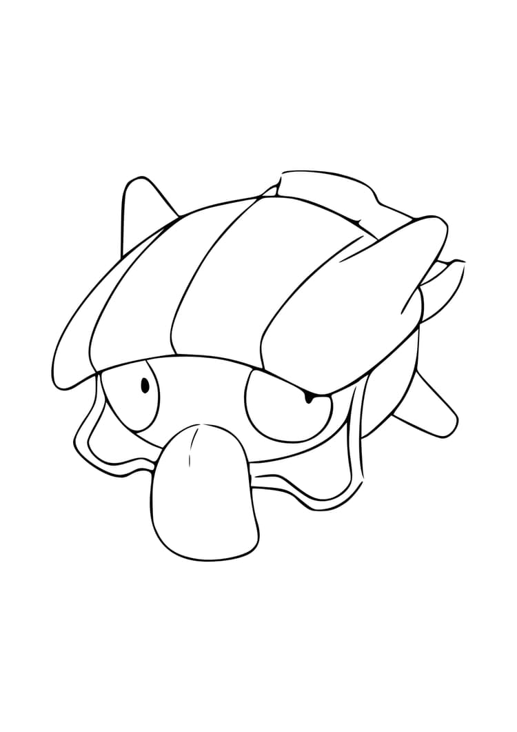 Página para colorear Shellder (A4) para imprimir