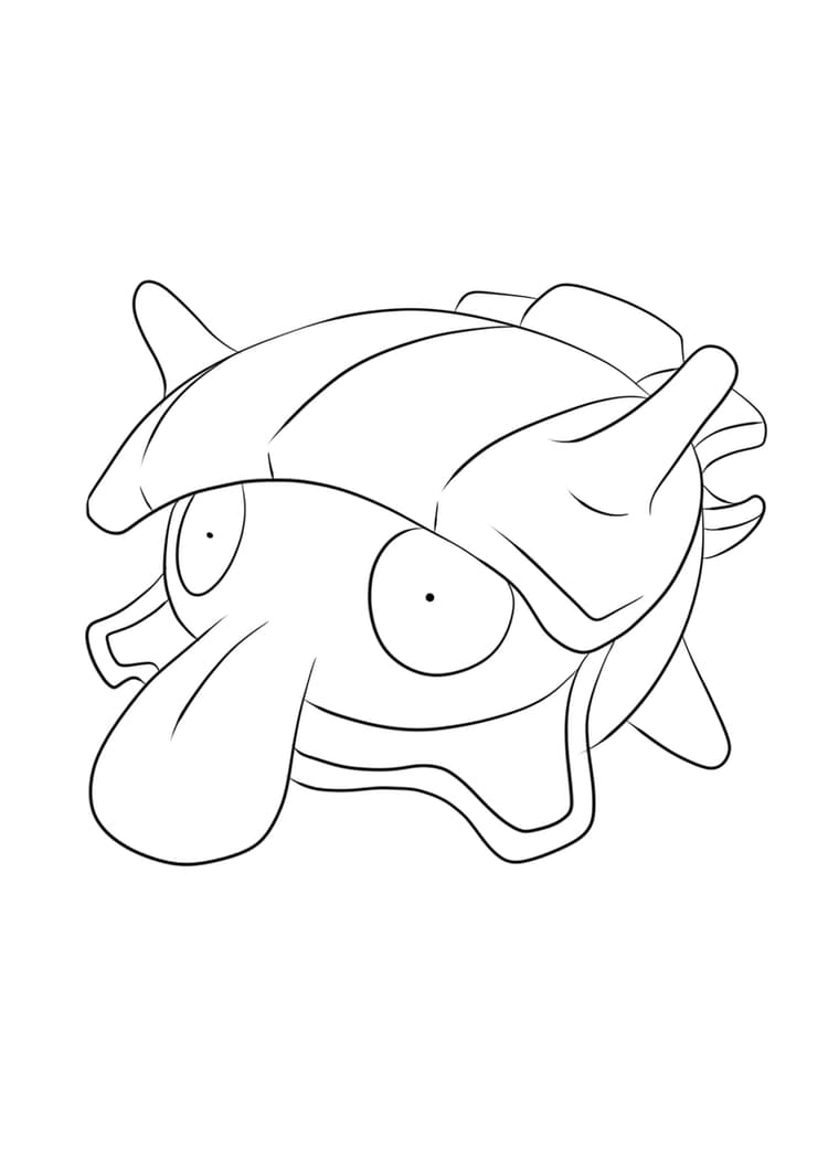 Página para colorear Shellder (A4) para imprimir