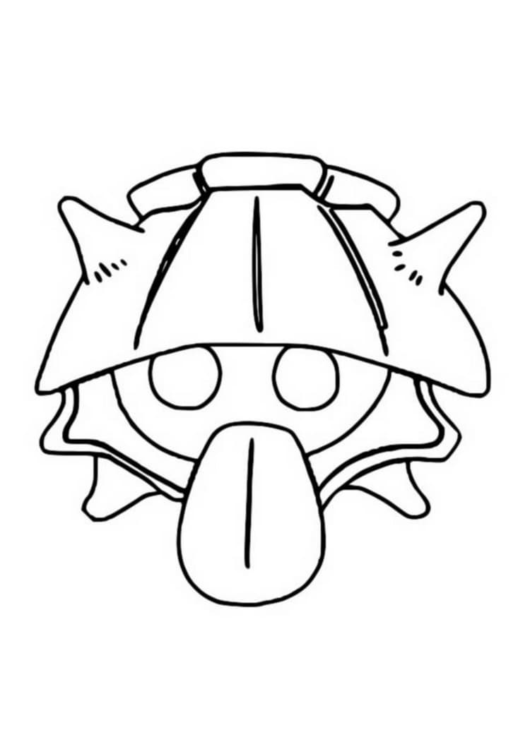 Página para colorear Shellder (A4) para imprimir
